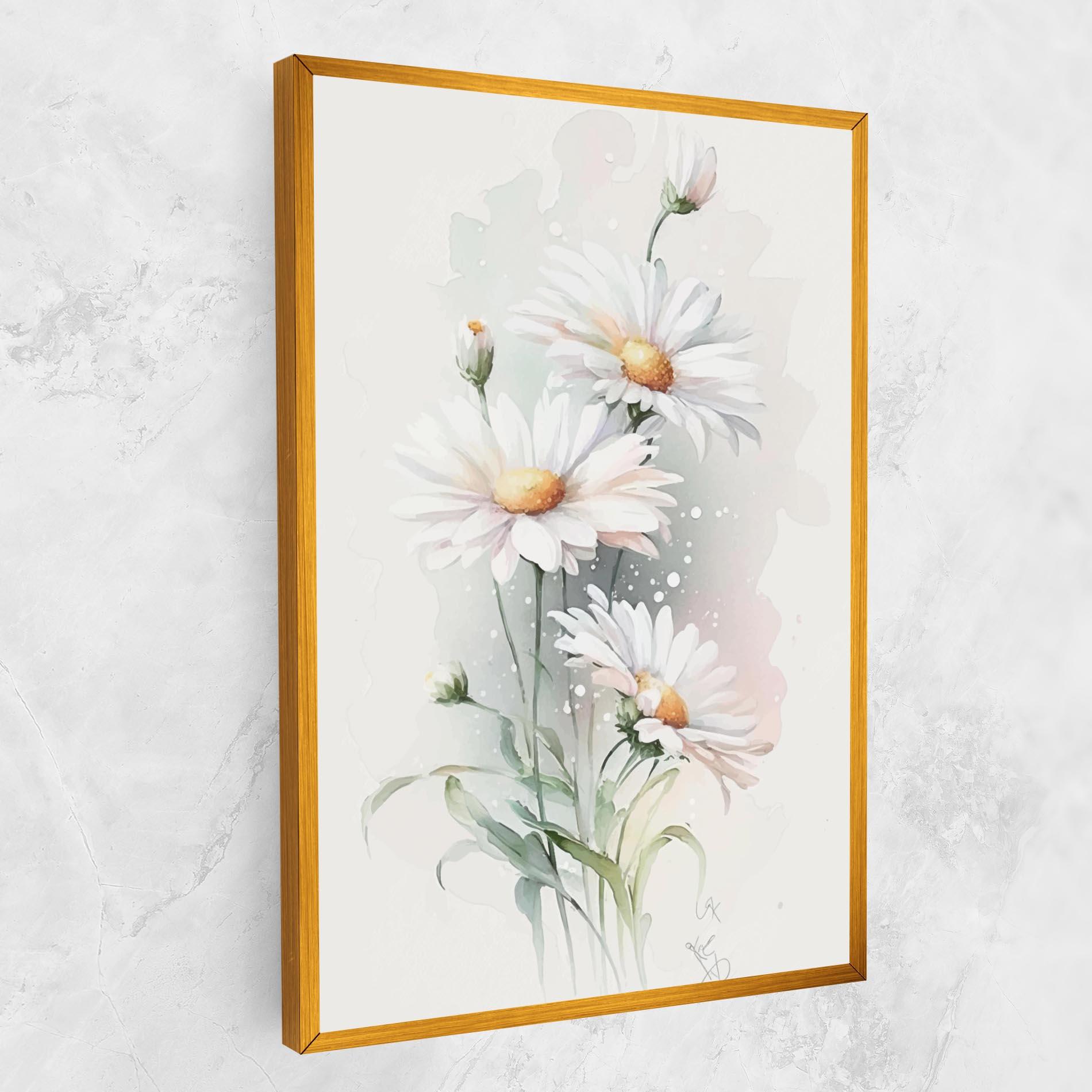 Leinwandbild Dreamy White Daisy mockup 1