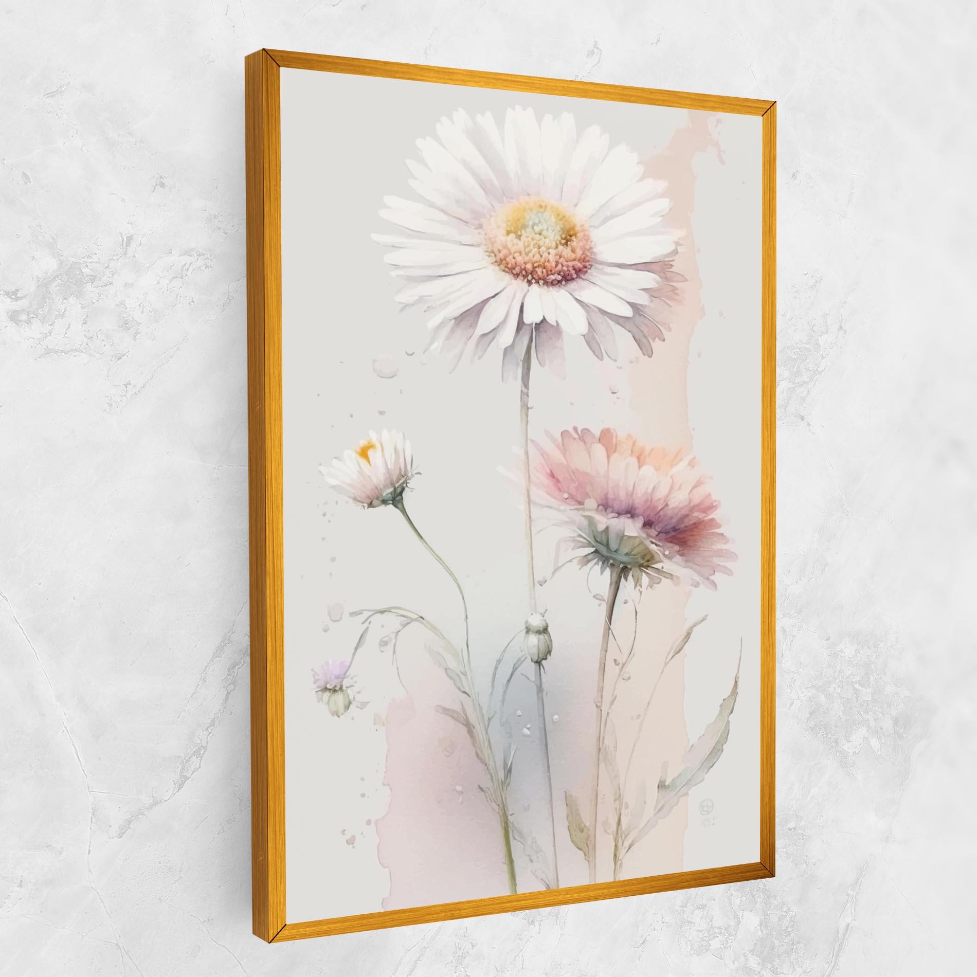Leinwandbild White Painted Daisy mockup 1