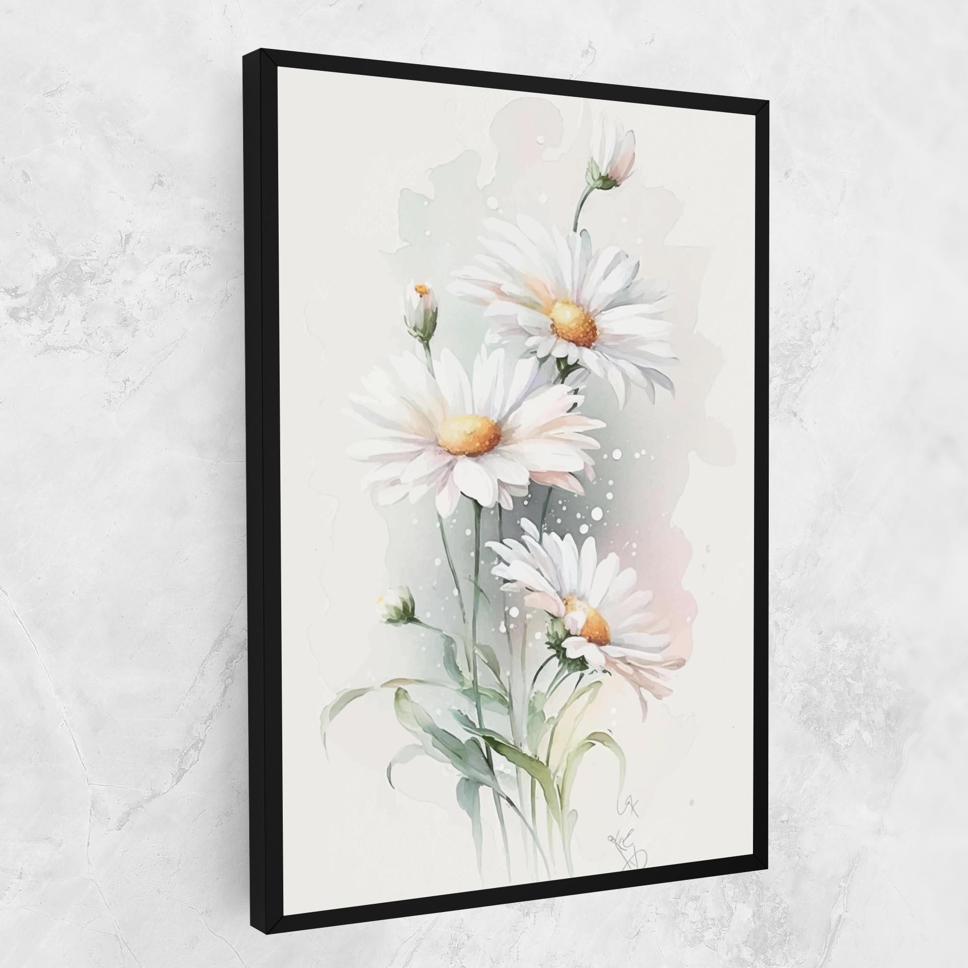 Leinwandbild Dreamy White Daisy mockup 1