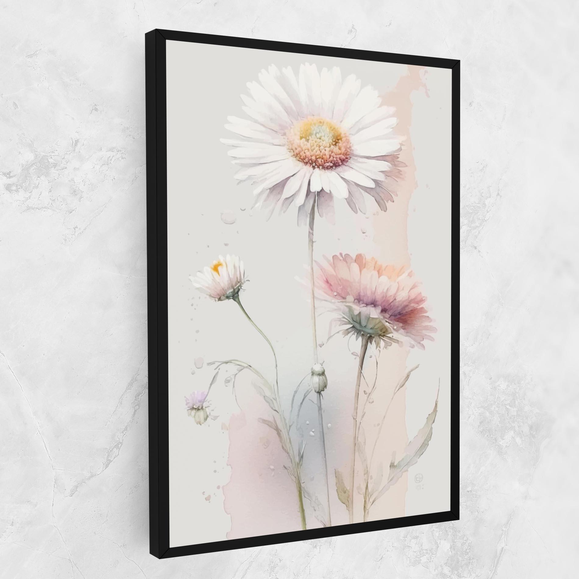 Leinwandbild White Painted Daisy mockup 1