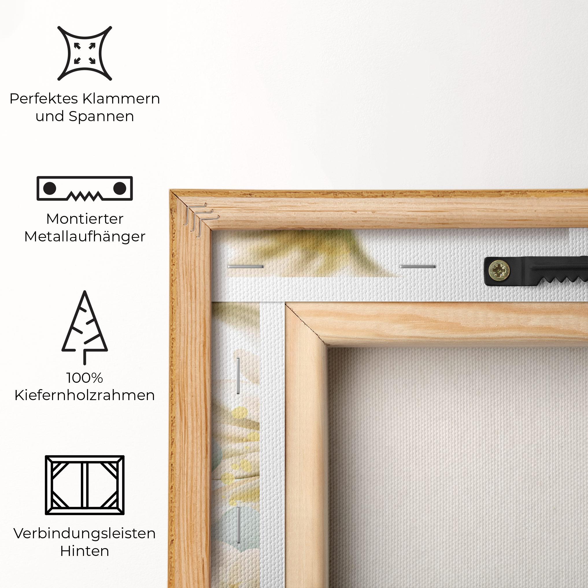 Leinwandbild Beautiful Daisy Art mockup 5