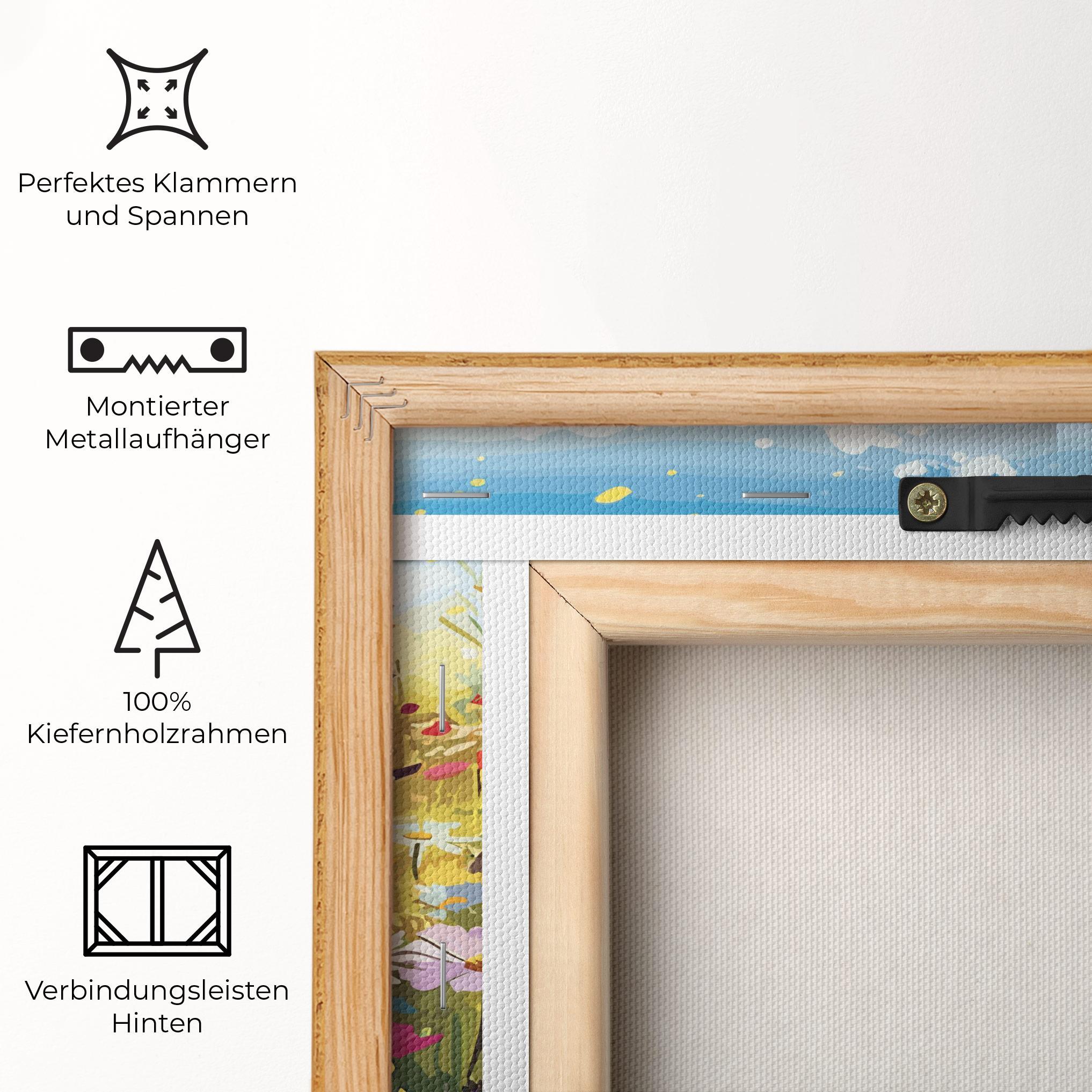 Leinwandbild Colorful Daisy Mix mockup 5