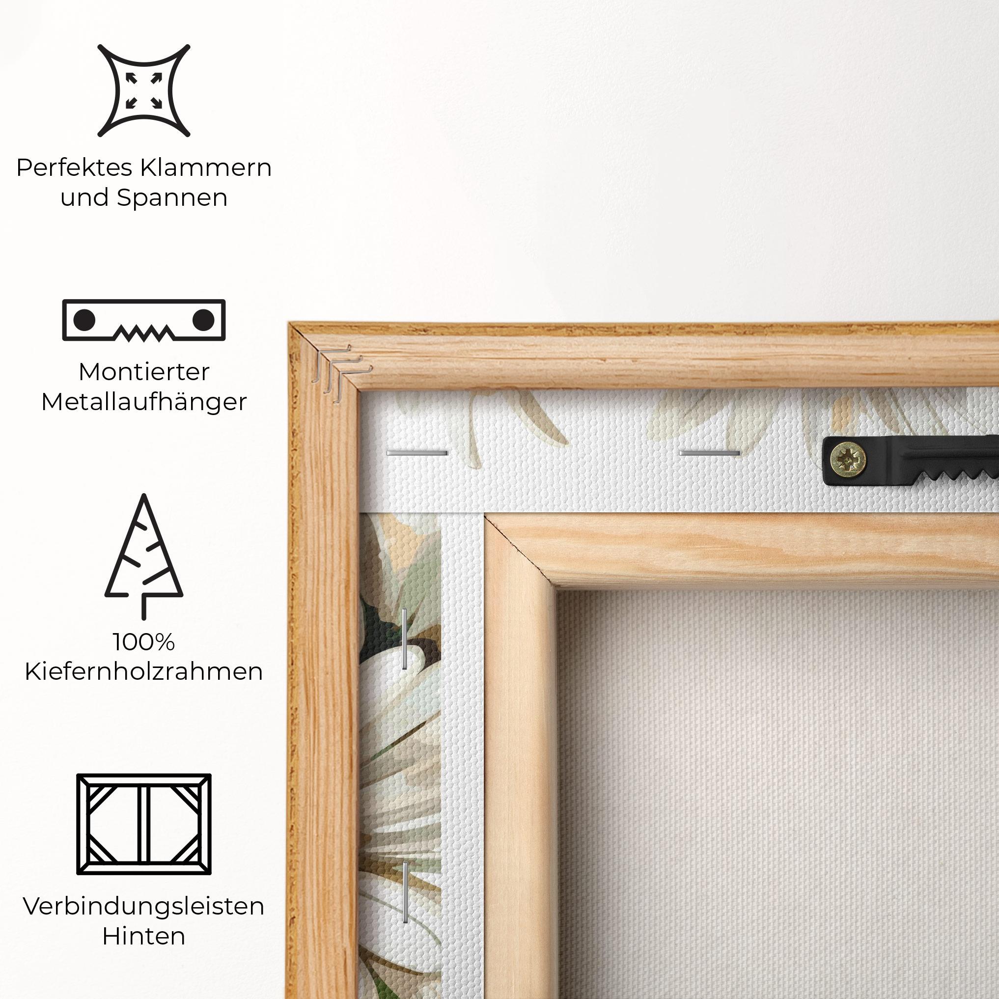 Leinwandbild Grey White Daisy mockup 5