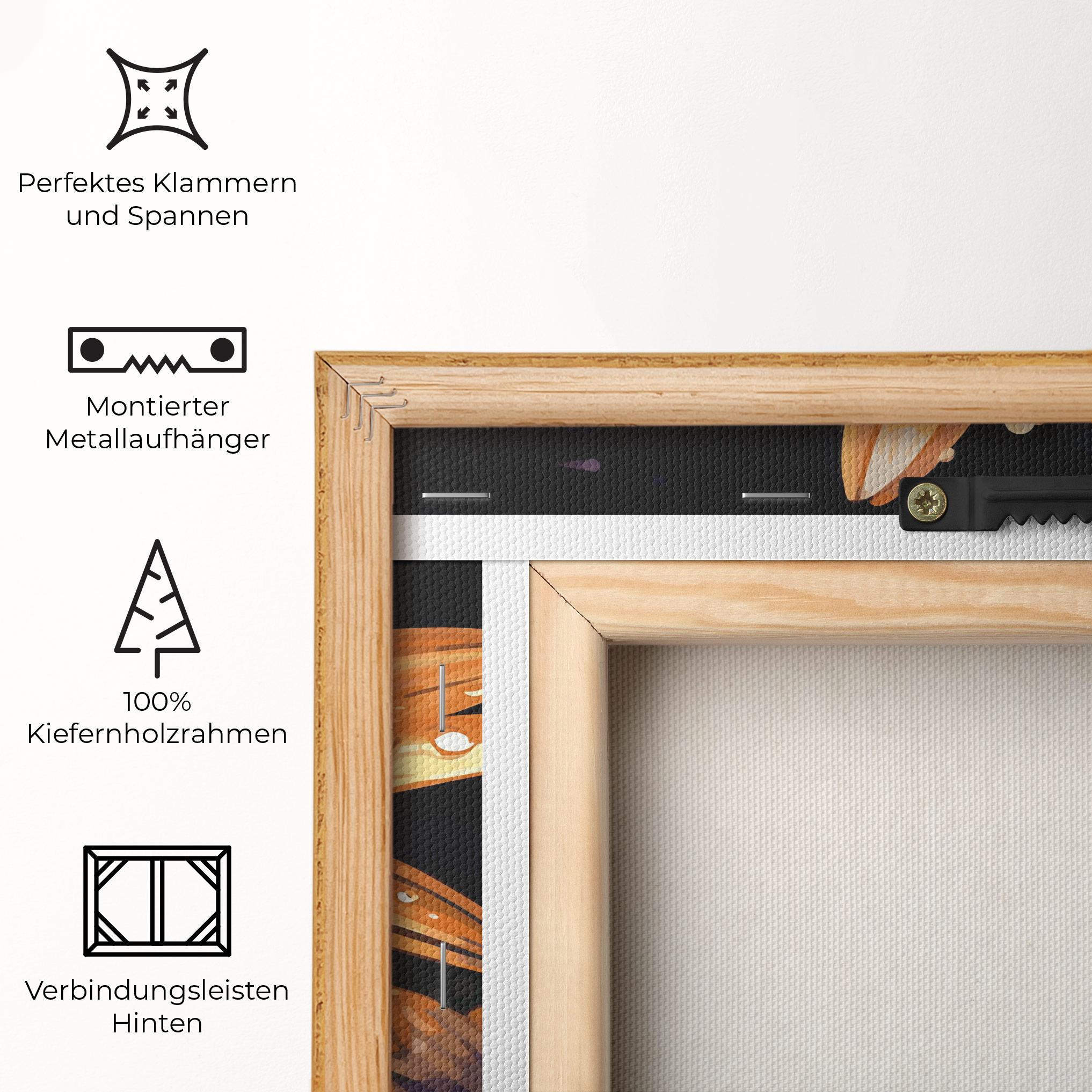 Leinwandbild Orange Pretty Daisy mockup 5