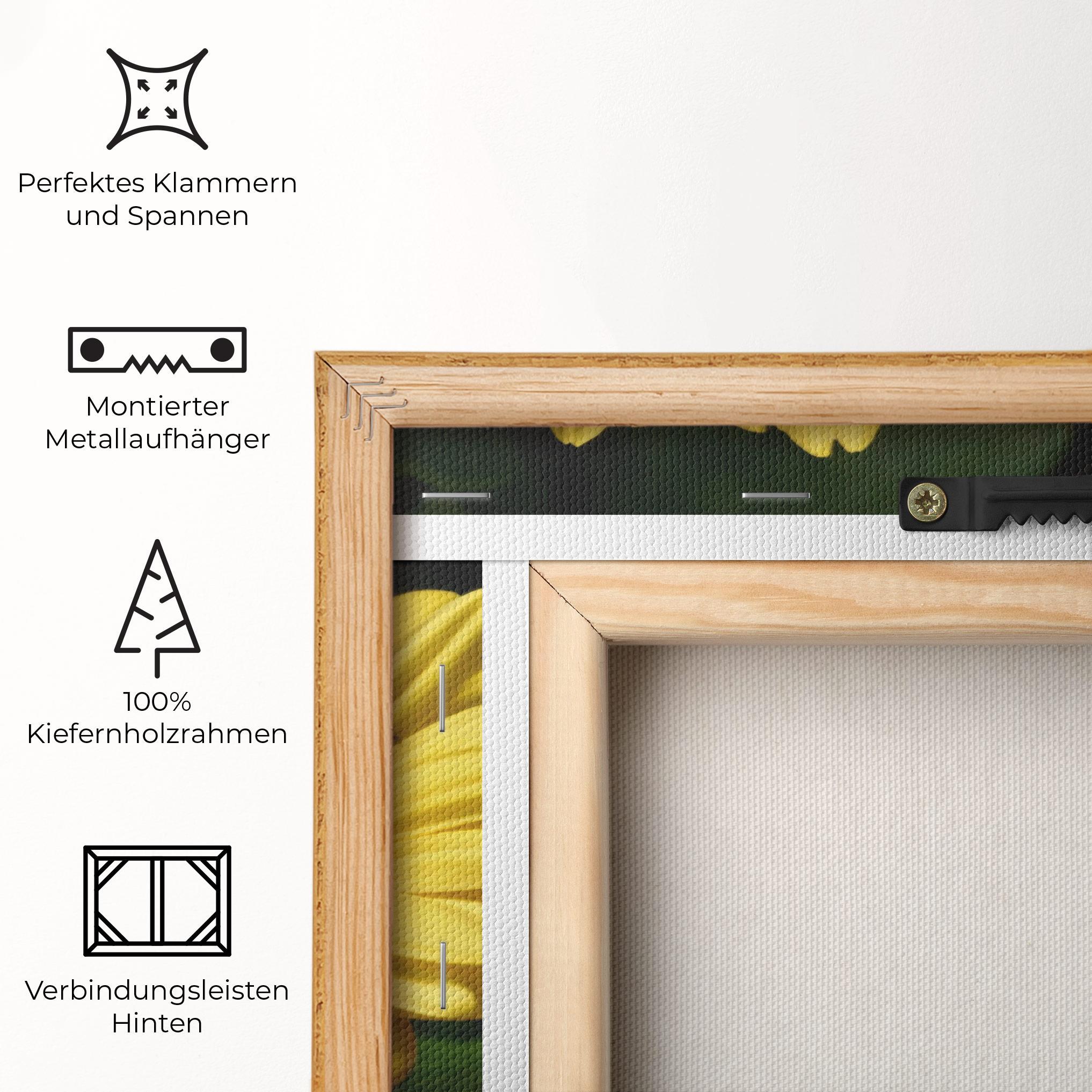 Leinwandbild Orange Yellow Daisy mockup 5