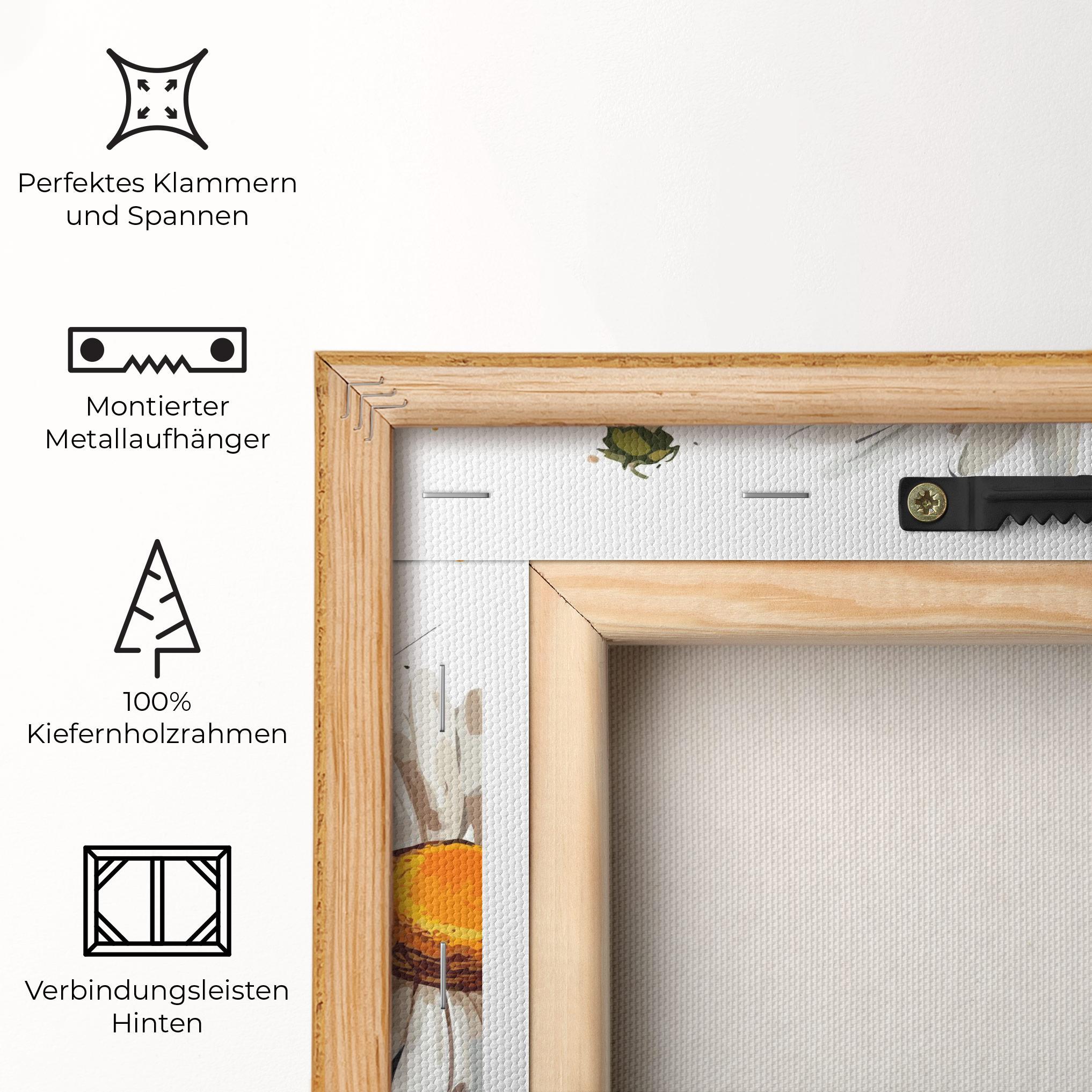 Leinwandbild White Beautiful Daisy mockup 5