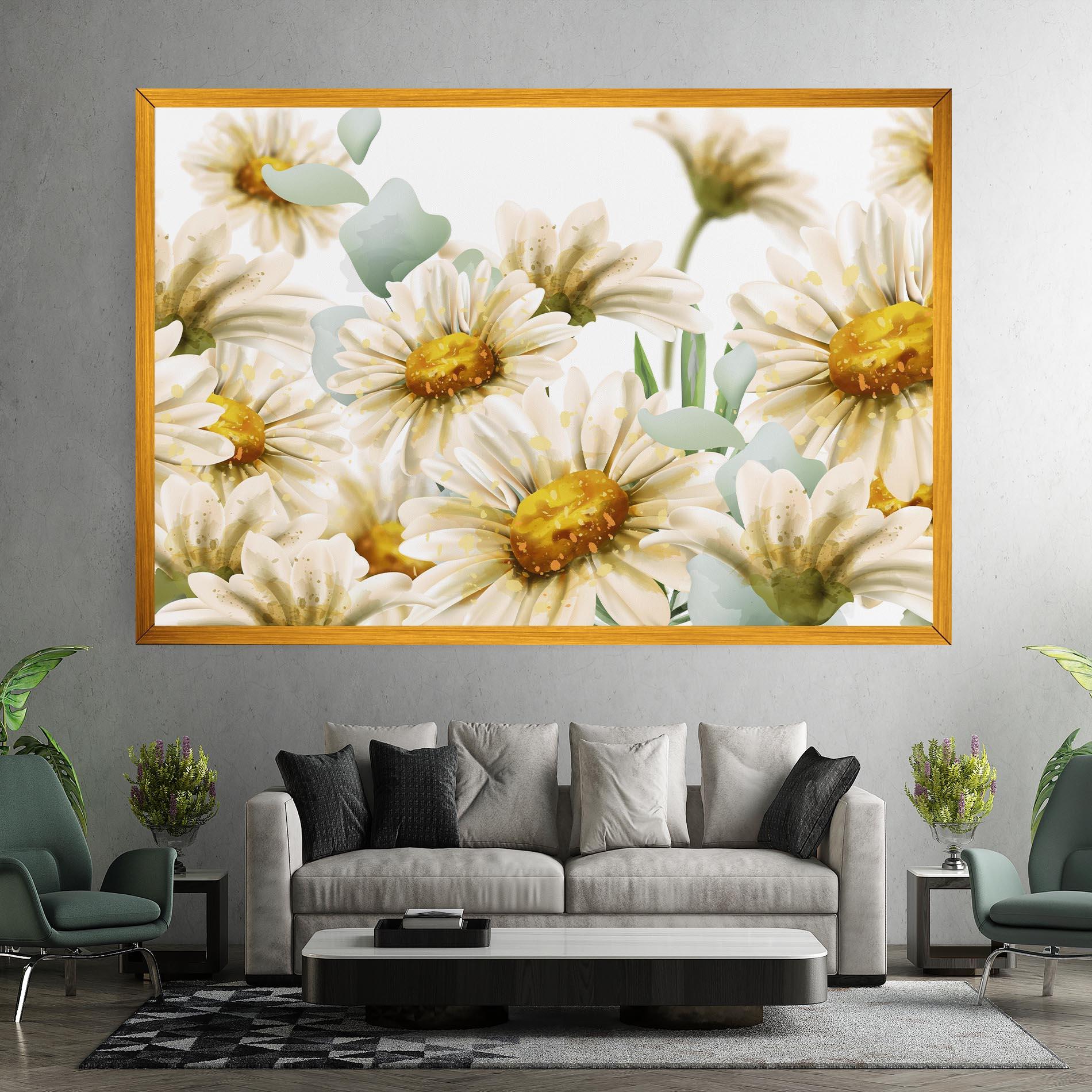 Leinwandbild Beautiful Daisy Art mockup 7