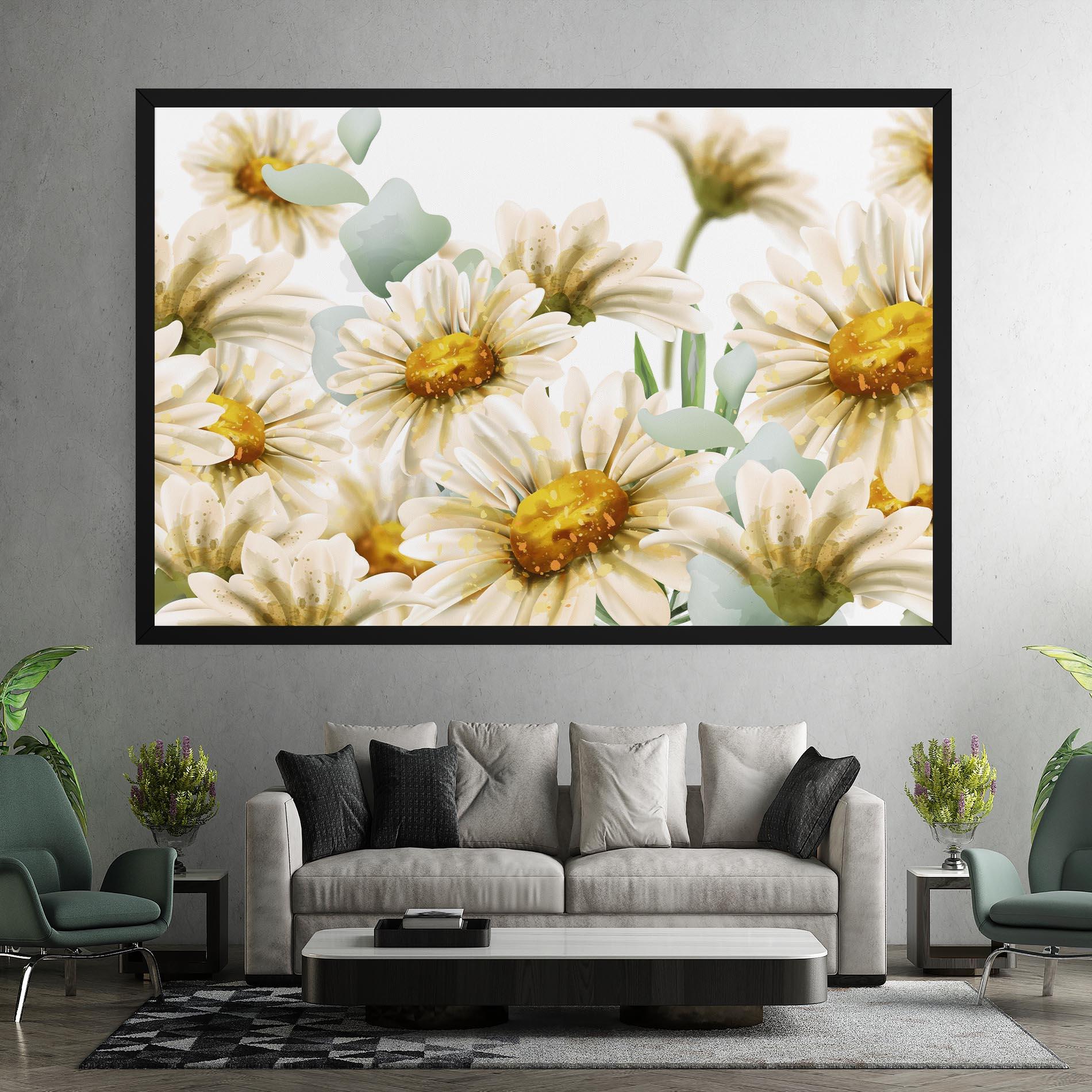 Leinwandbild Beautiful Daisy Art mockup 7