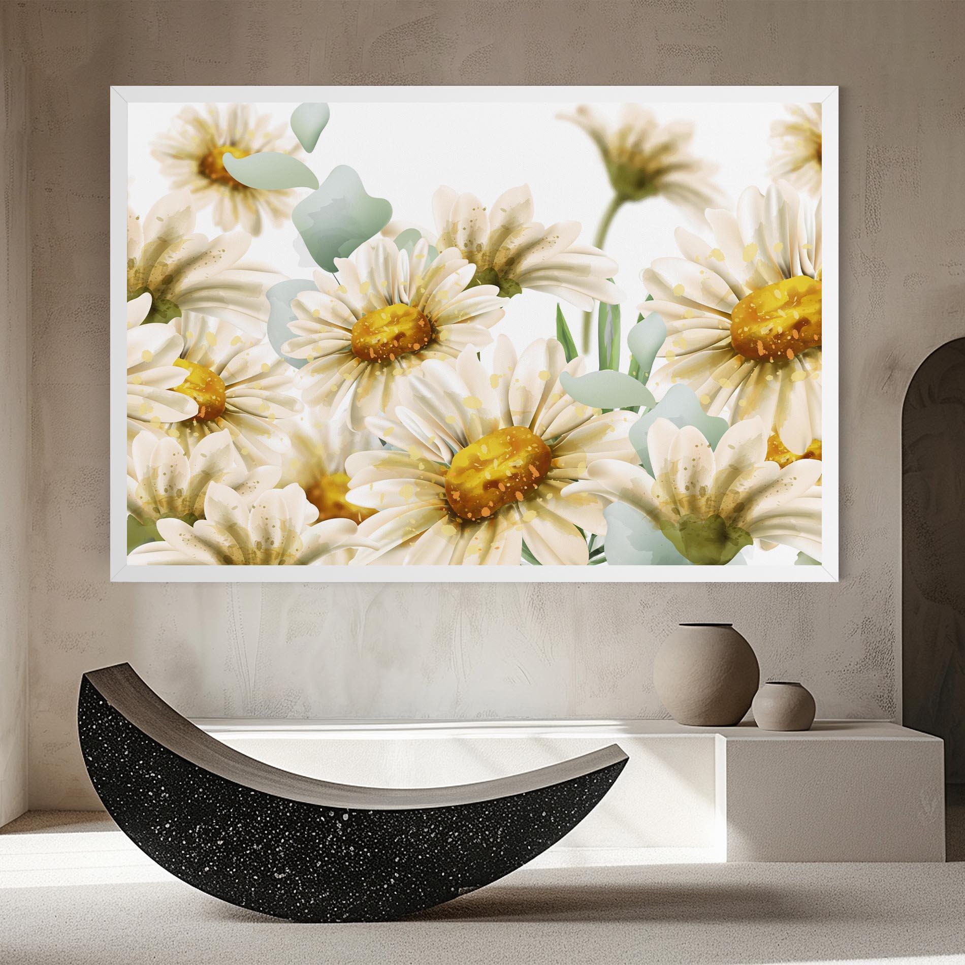 Leinwandbild Beautiful Daisy Art mockup 8