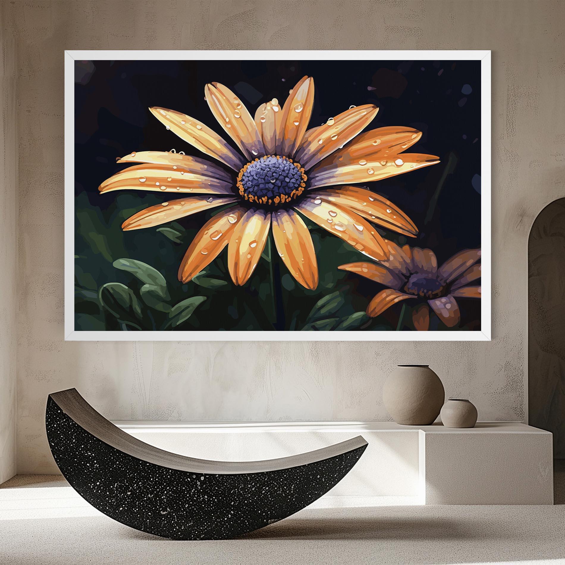 Leinwandbild Orange Pretty Daisy mockup 8