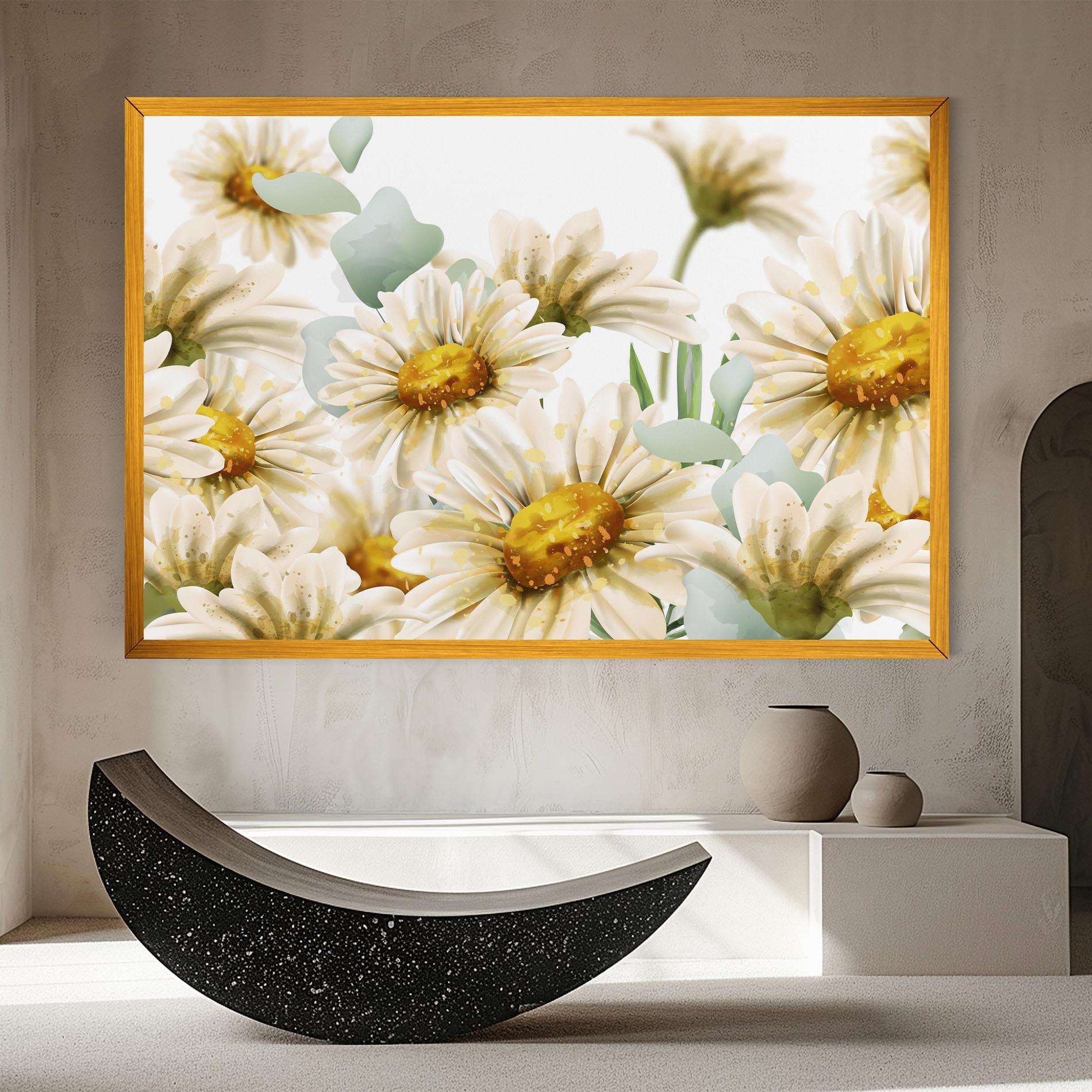 Leinwandbild Beautiful Daisy Art mockup 8