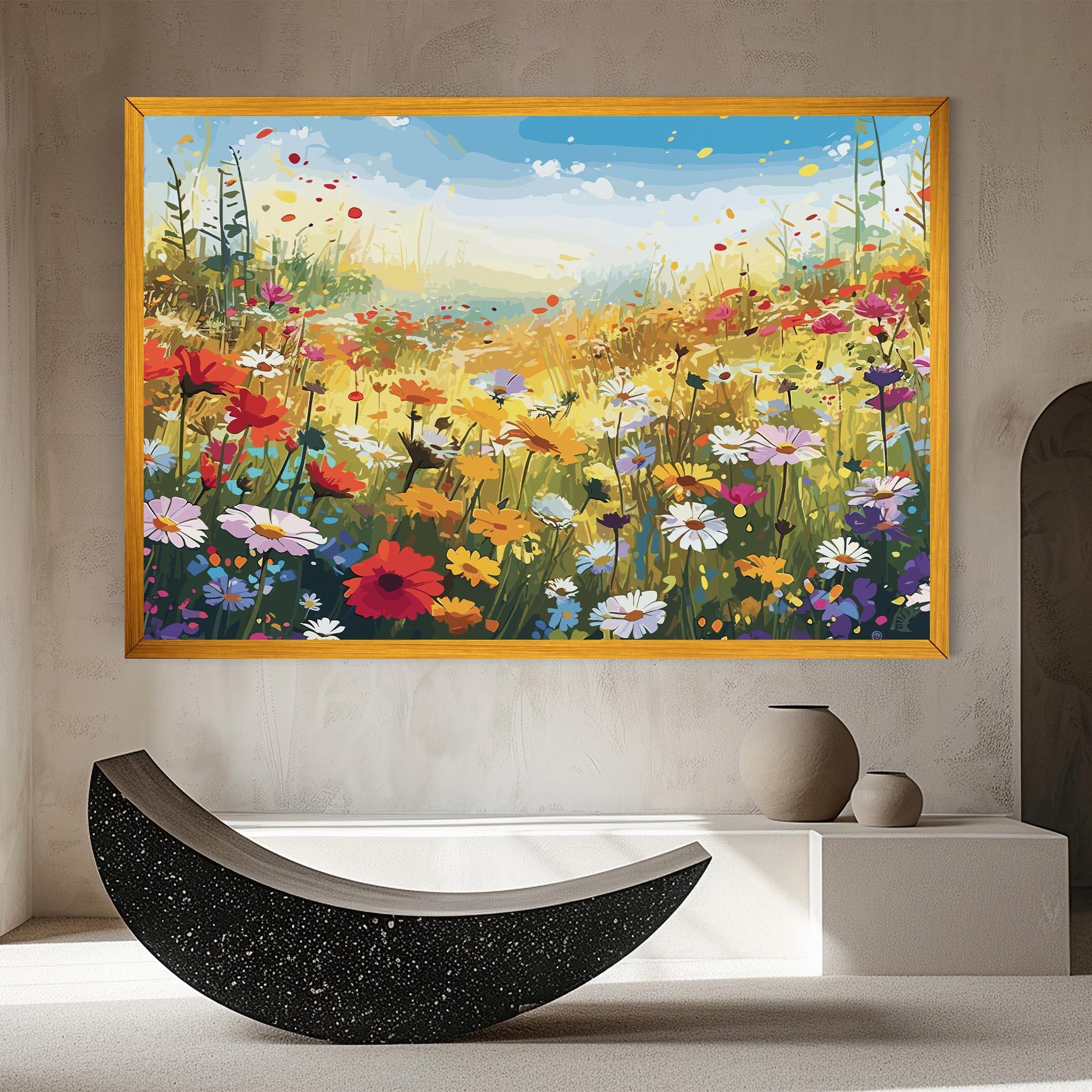 Leinwandbild Colorful Daisy Mix mockup 8