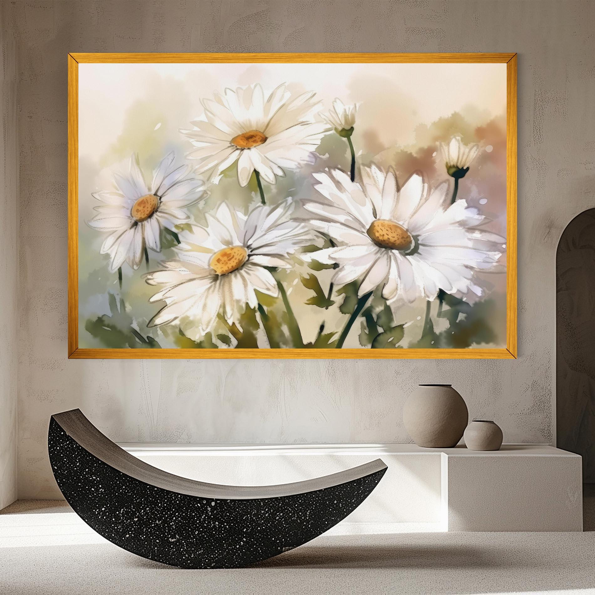 Leinwandbild Daisy Painting mockup 8