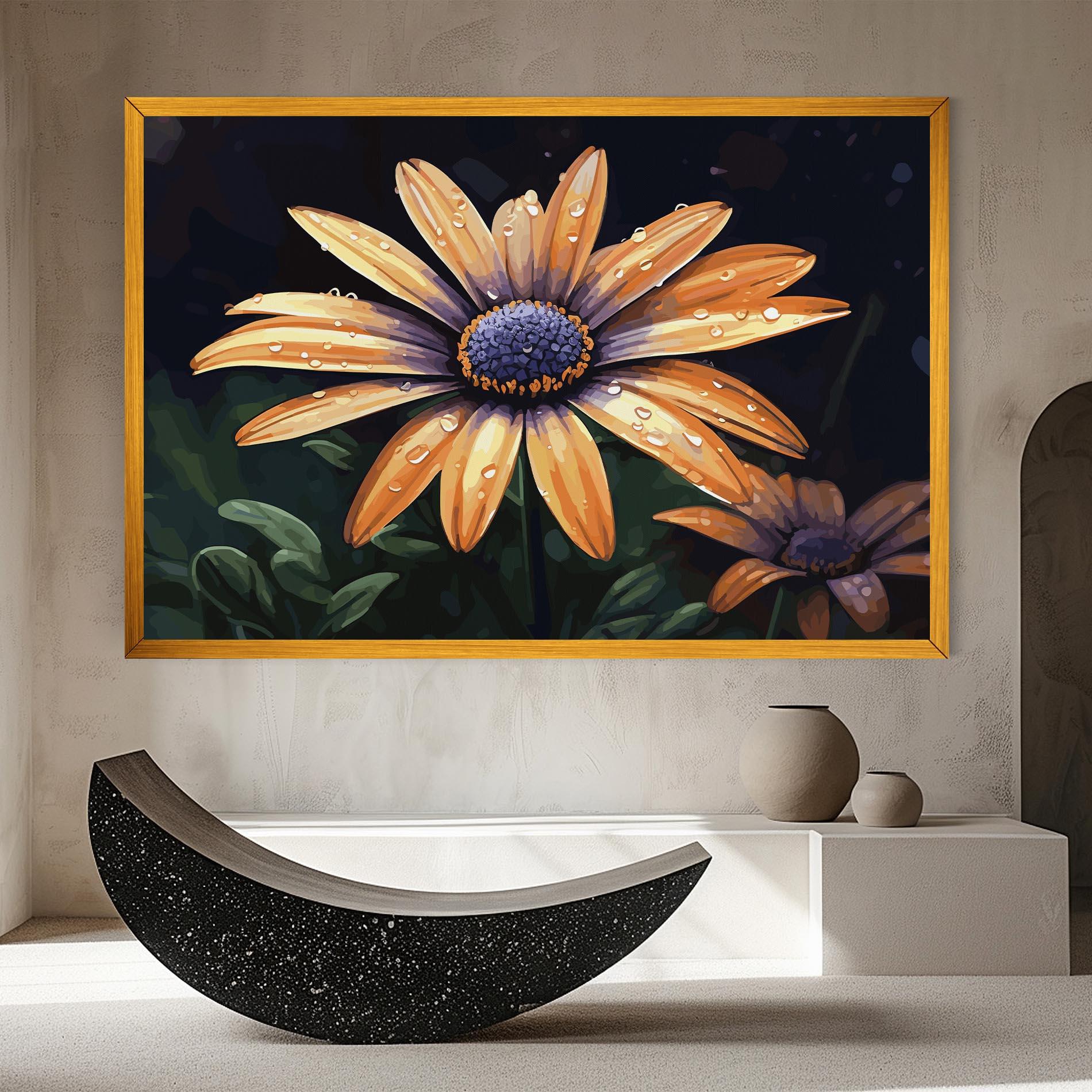 Leinwandbild Orange Pretty Daisy mockup 8