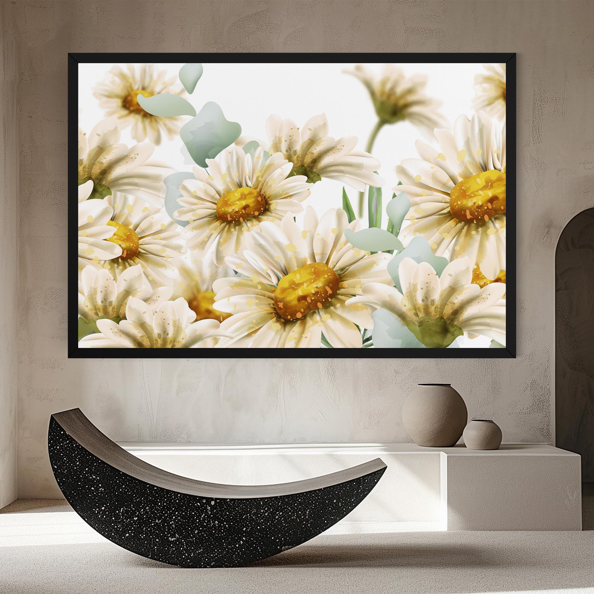 Leinwandbild Beautiful Daisy Art mockup 8