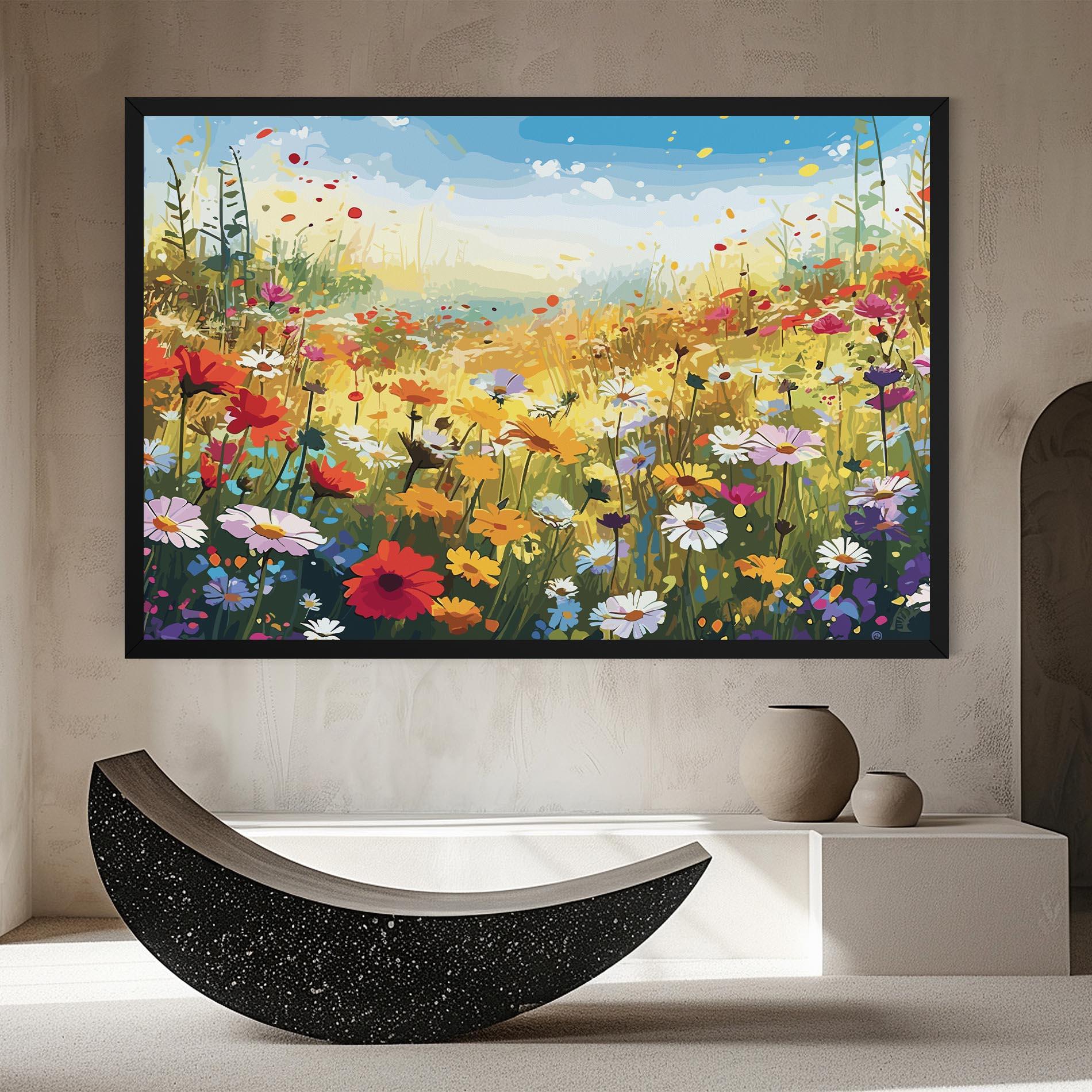 Leinwandbild Colorful Daisy Mix mockup 8