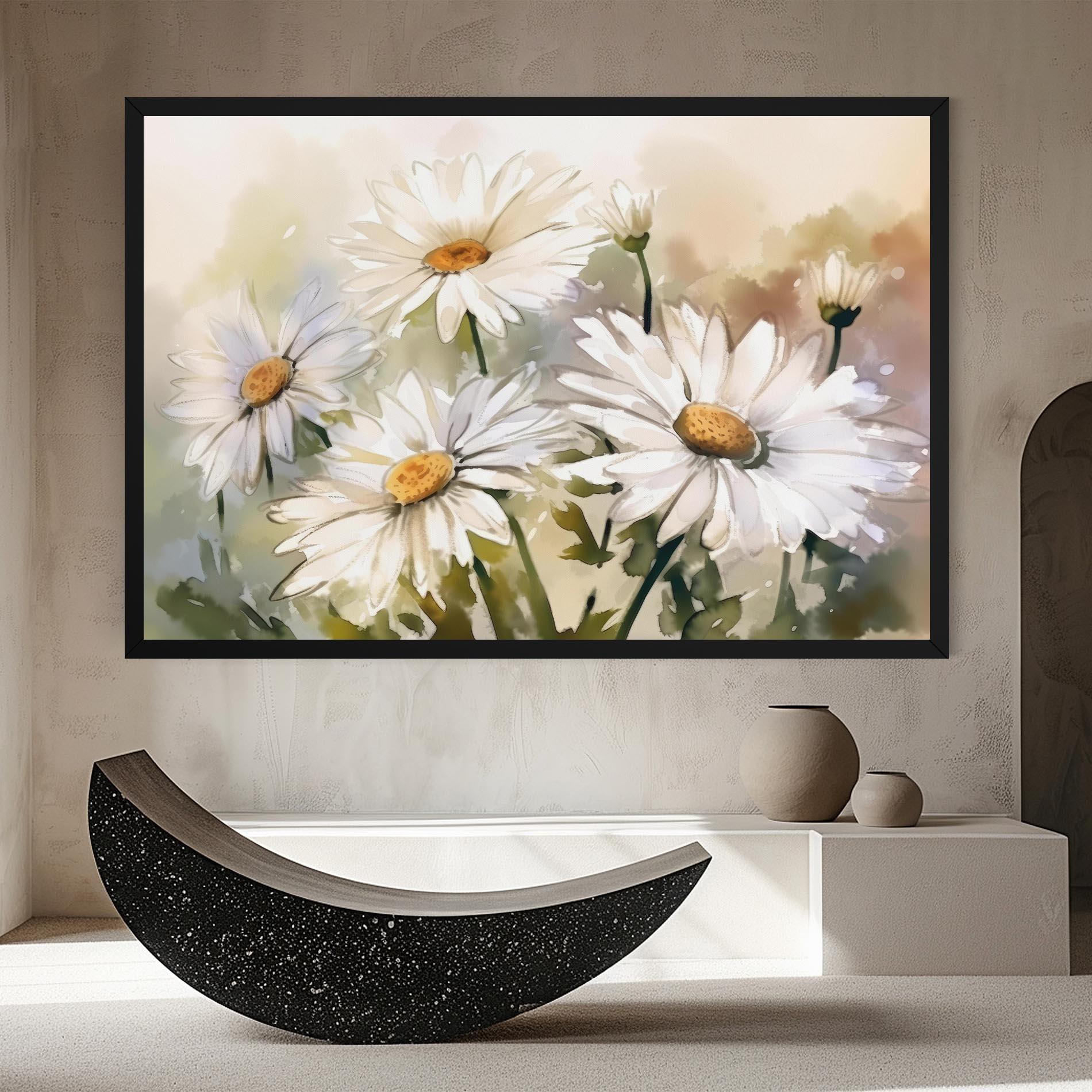 Leinwandbild Daisy Painting mockup 8