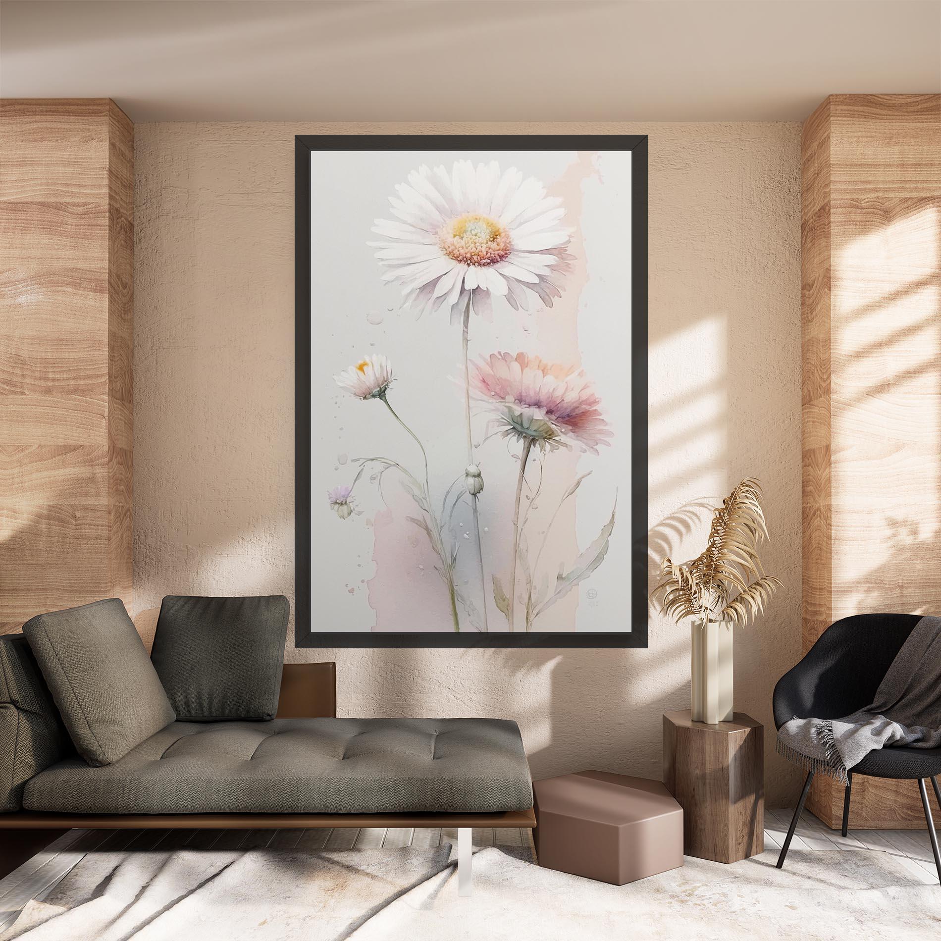 Leinwandbild White Painted Daisy mockup 8