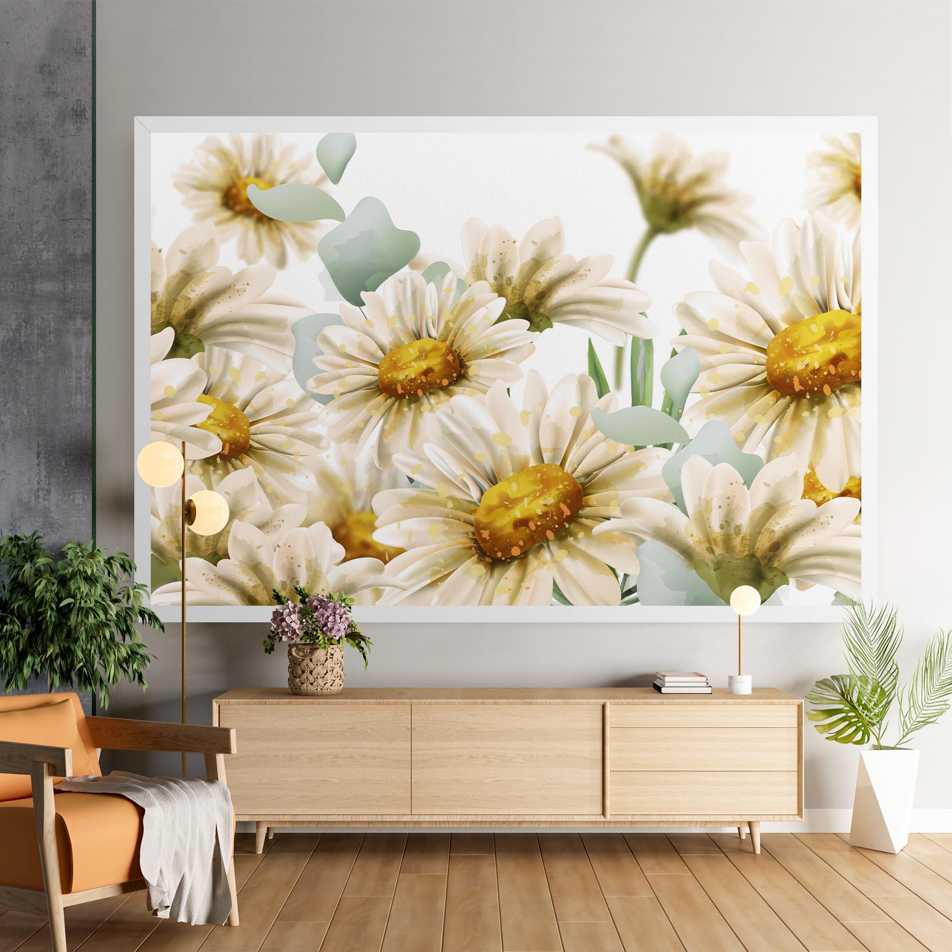 Leinwandbild Beautiful Daisy Art mockup 9