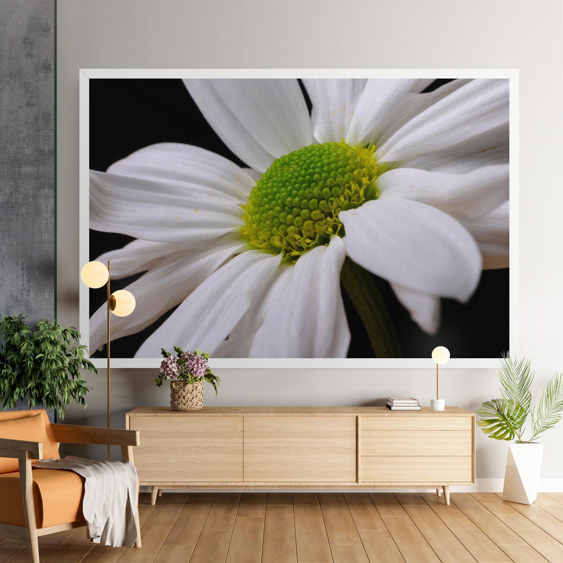Leinwandbild Green Middle Daisy mockup 9