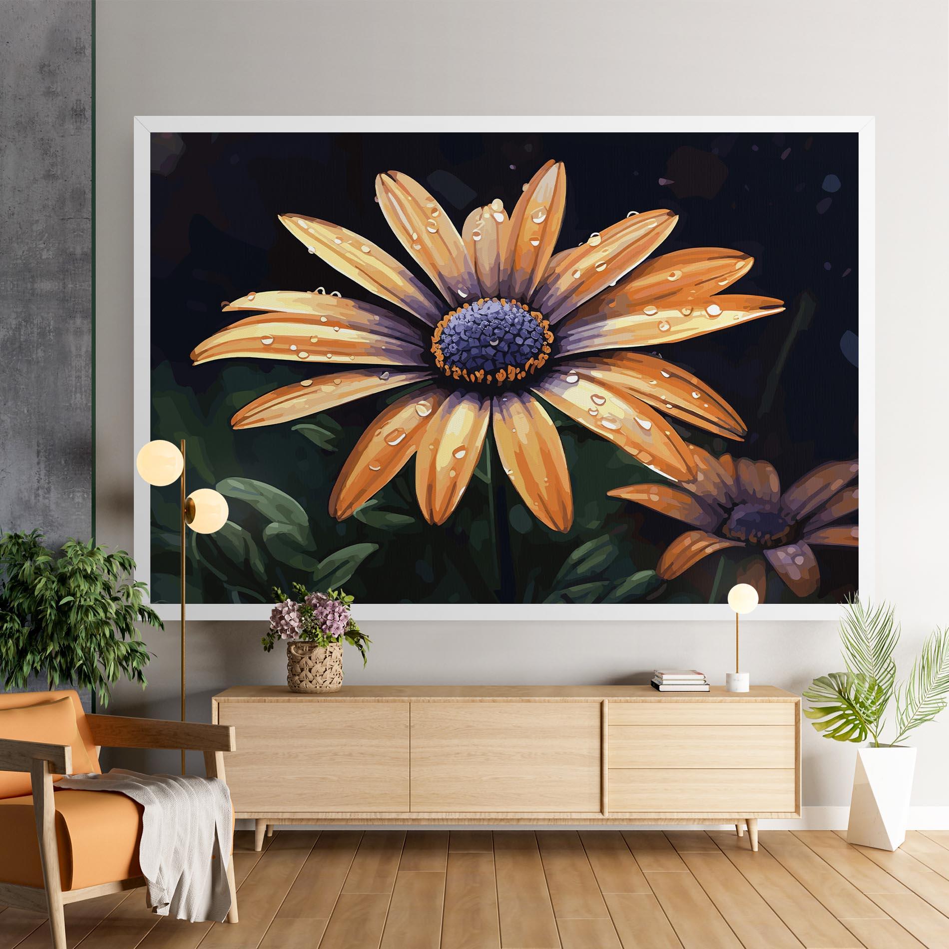 Leinwandbild Orange Pretty Daisy mockup 9