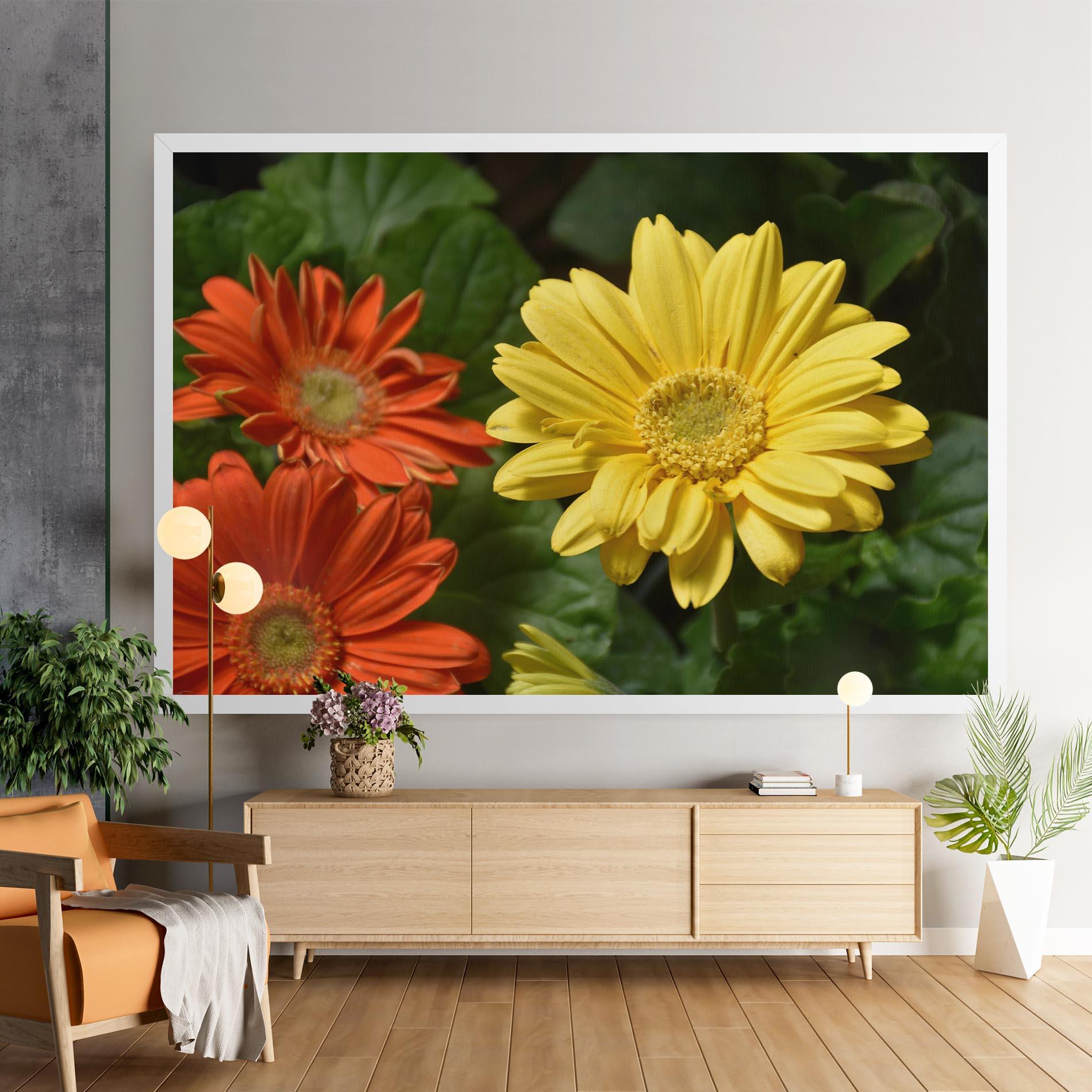 Leinwandbild Orange Yellow Daisy mockup 9