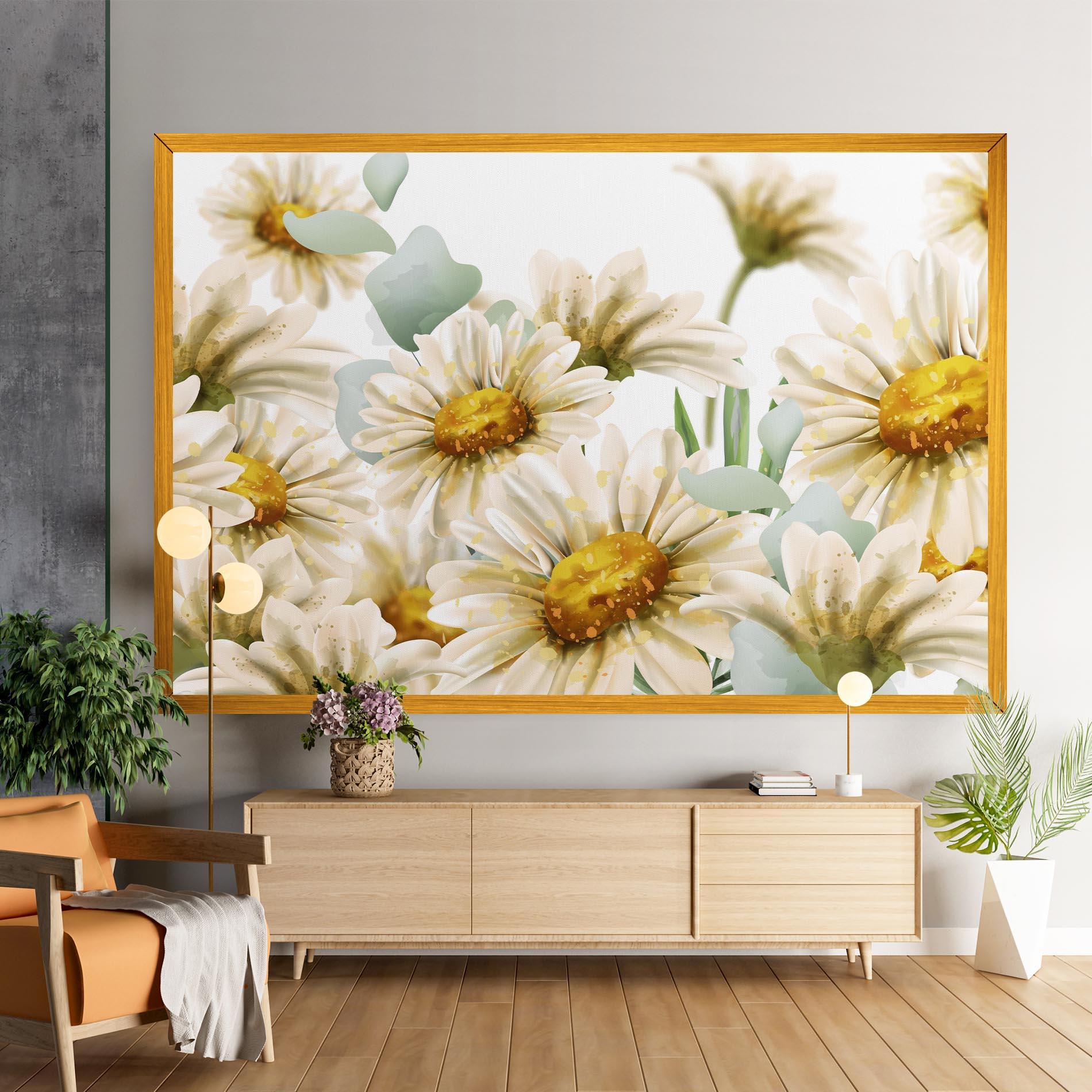 Leinwandbild Beautiful Daisy Art mockup 9