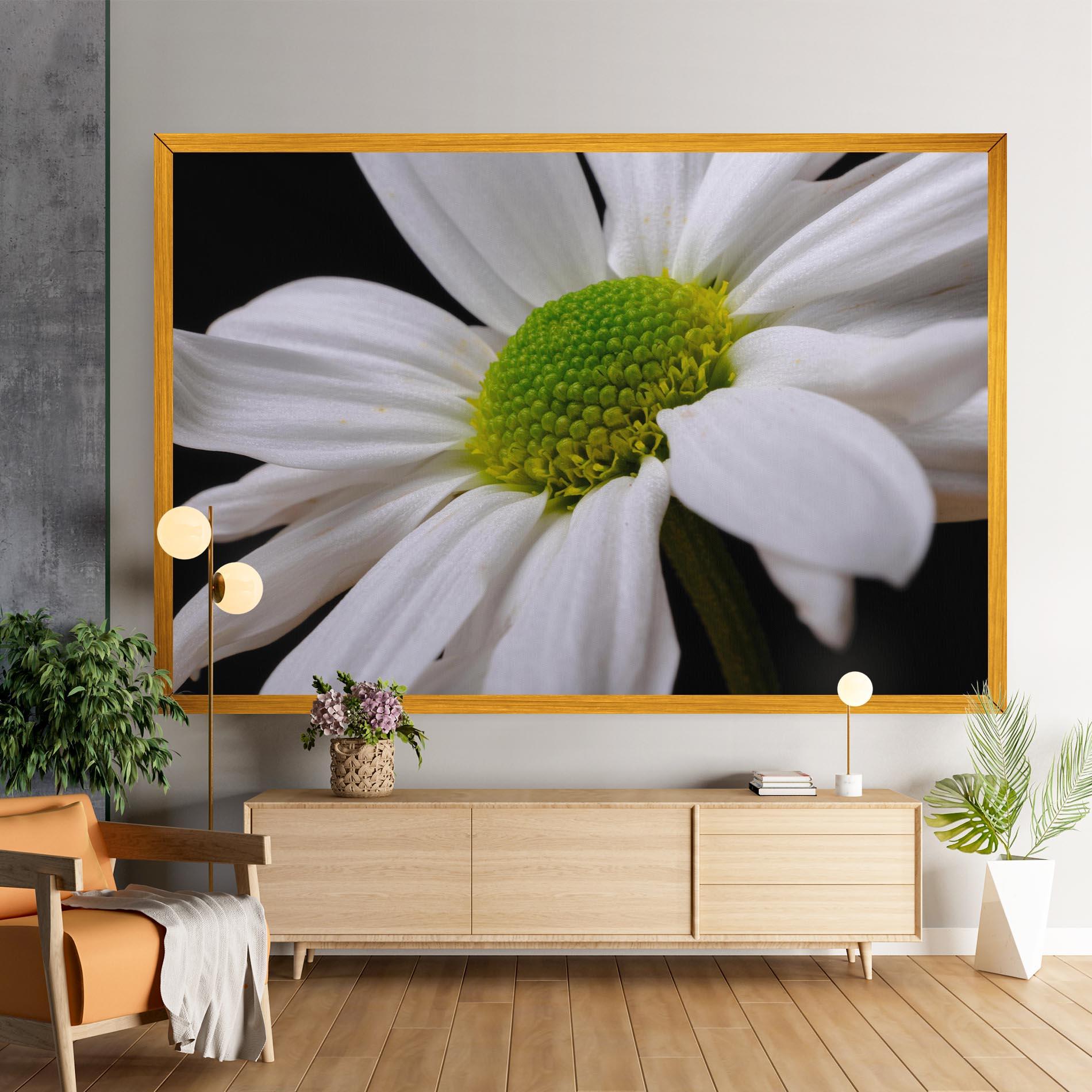Leinwandbild Green Middle Daisy mockup 9