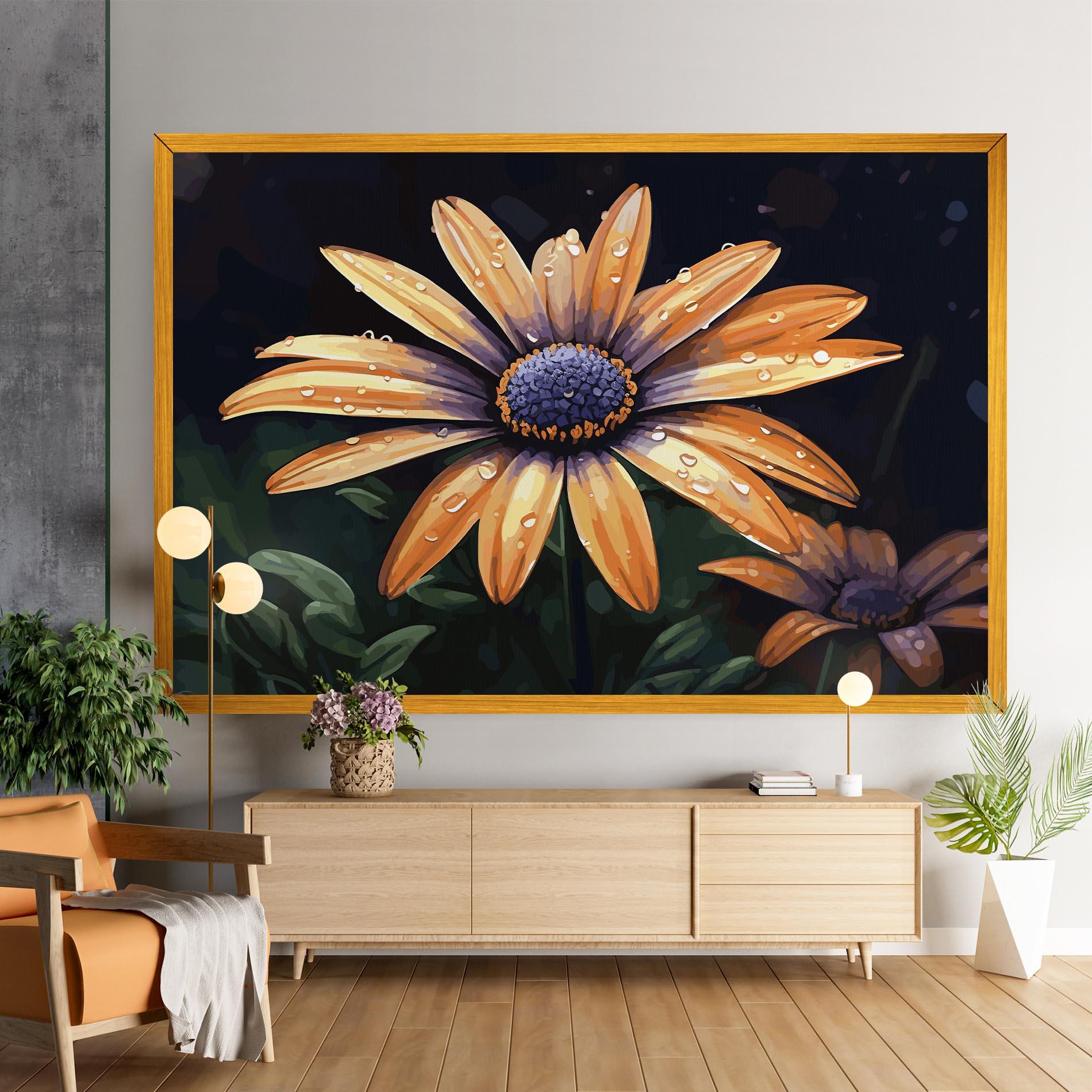 Leinwandbild Orange Pretty Daisy mockup 9