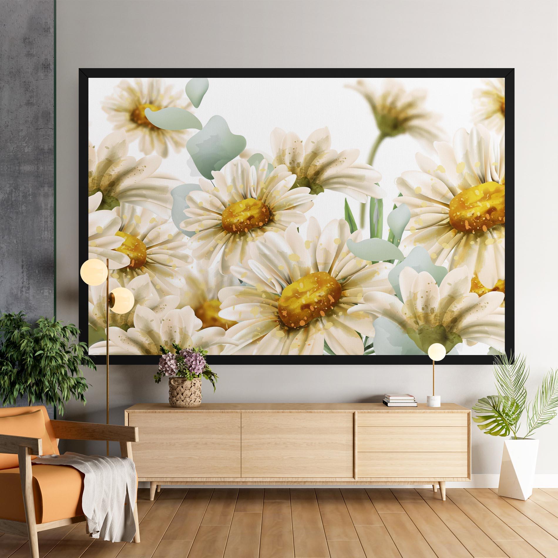 Leinwandbild Beautiful Daisy Art mockup 9