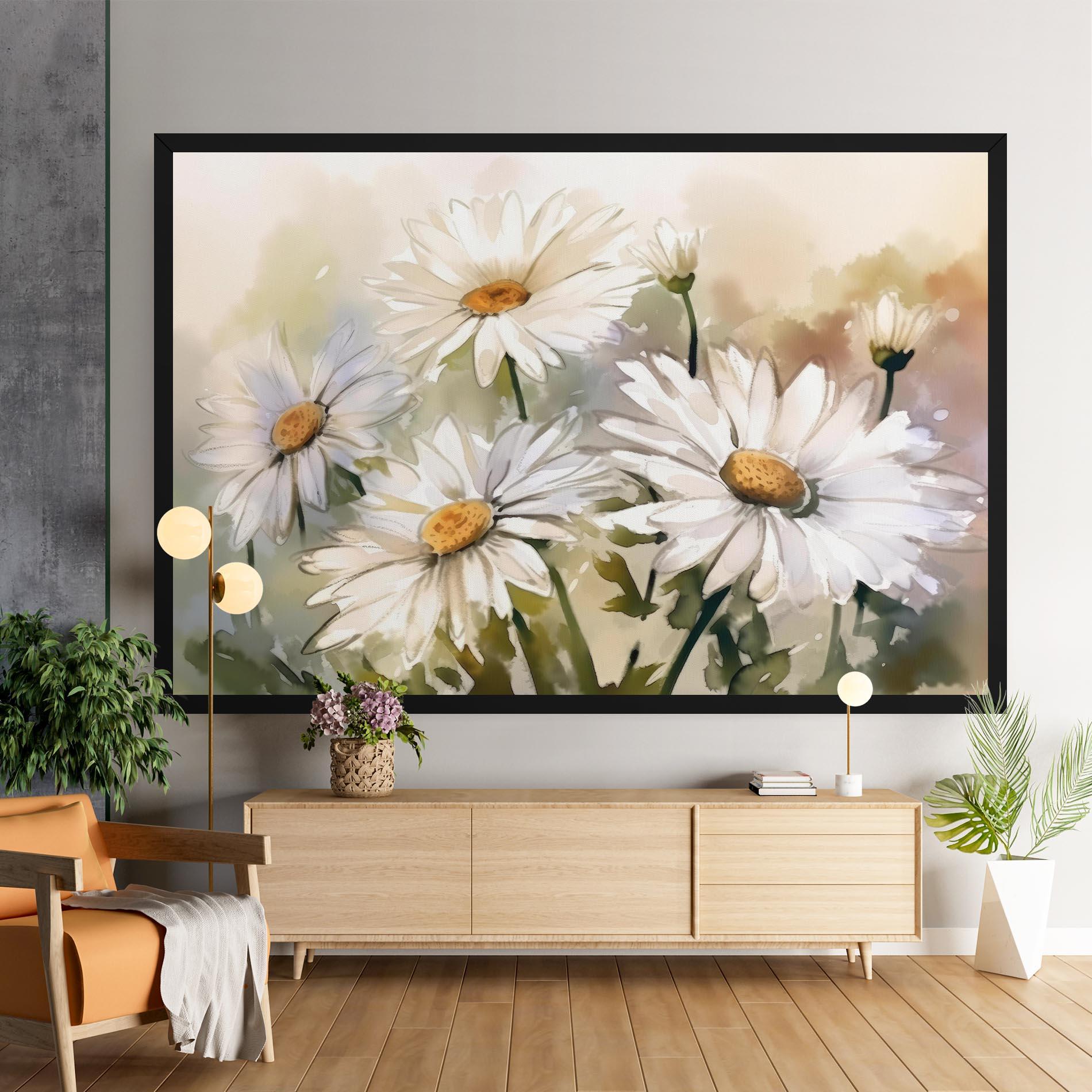 Leinwandbild Daisy Painting mockup 9