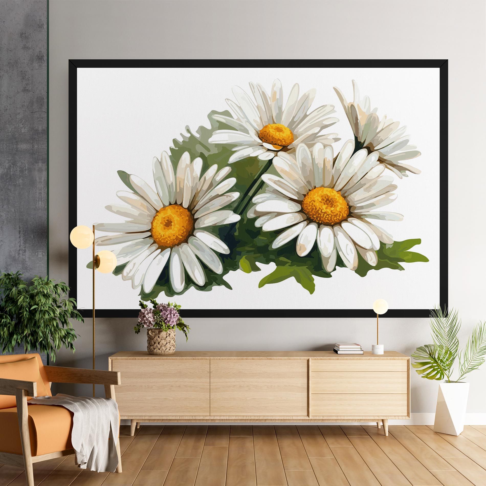 Grey White Daisy mockup 9