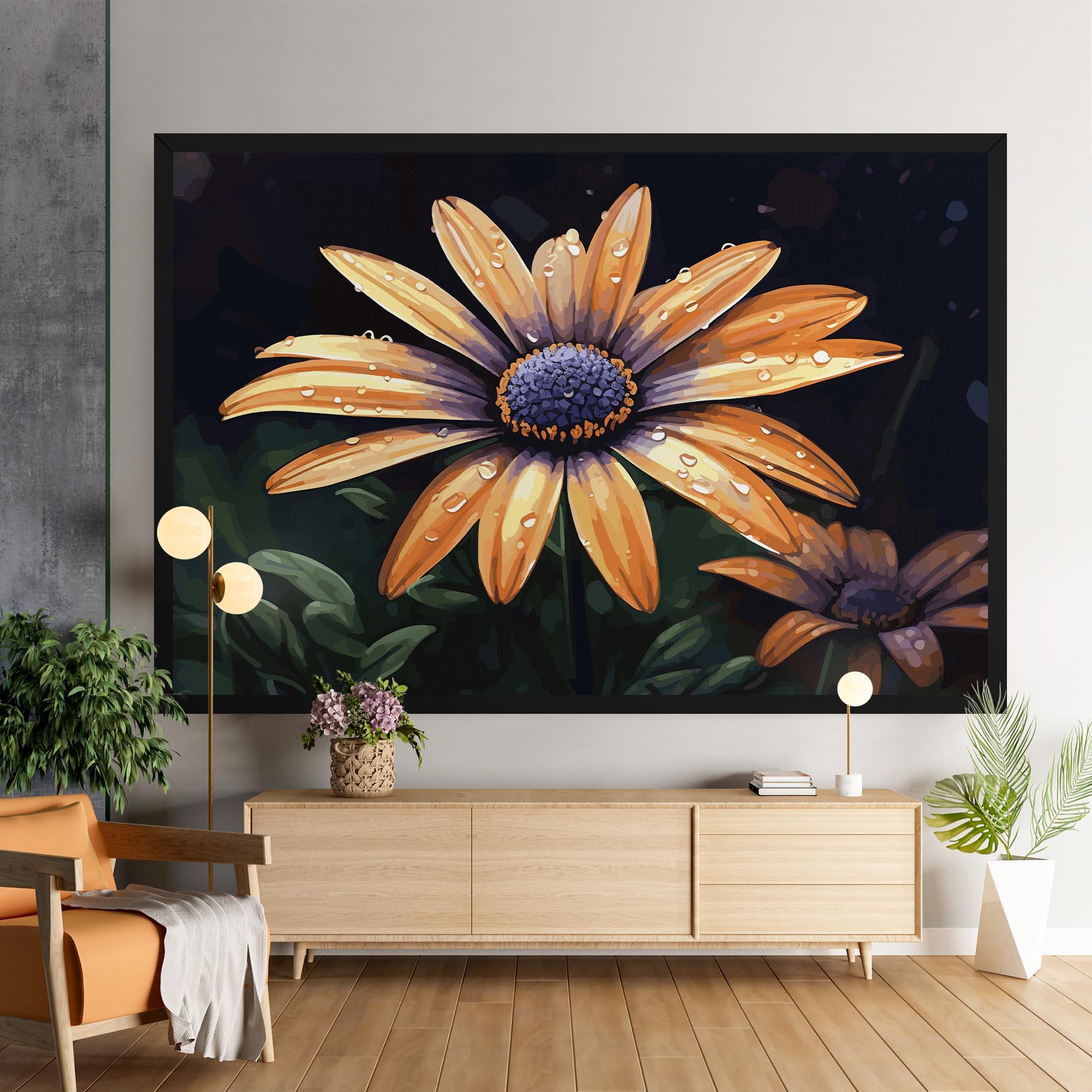 Leinwandbild Orange Pretty Daisy mockup 9