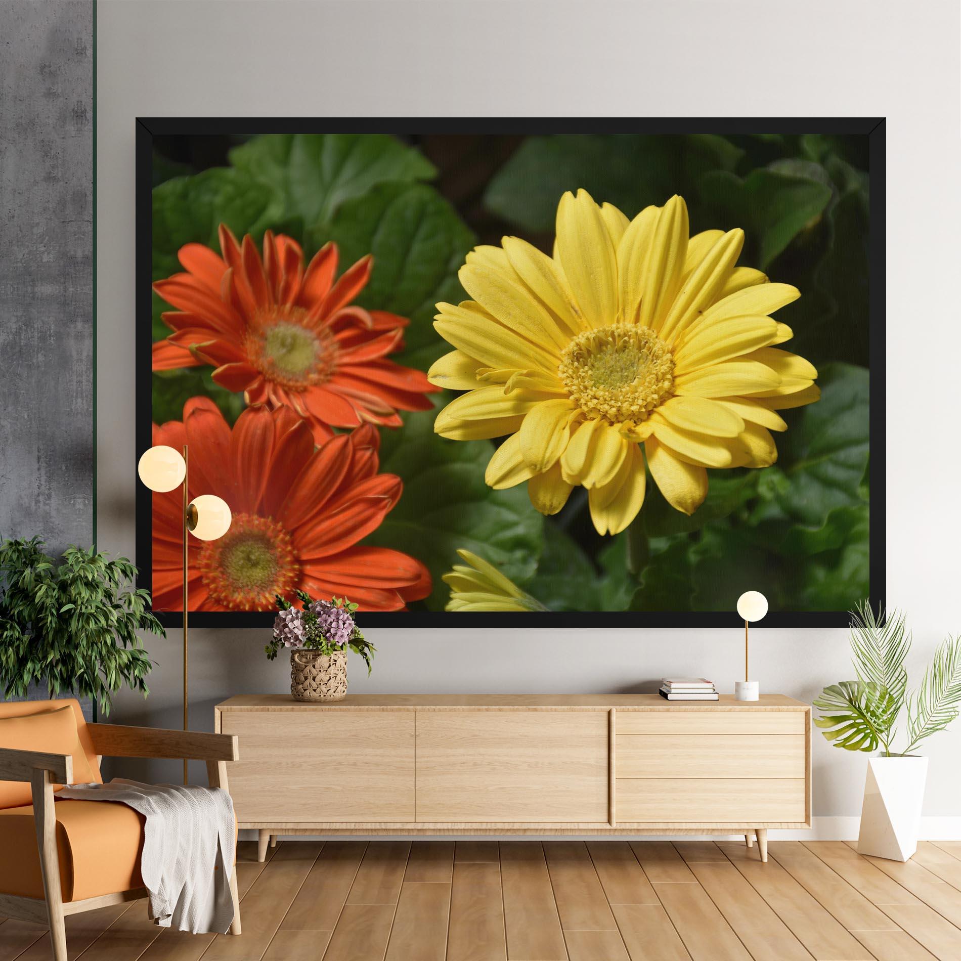 Leinwandbild Orange Yellow Daisy mockup 9
