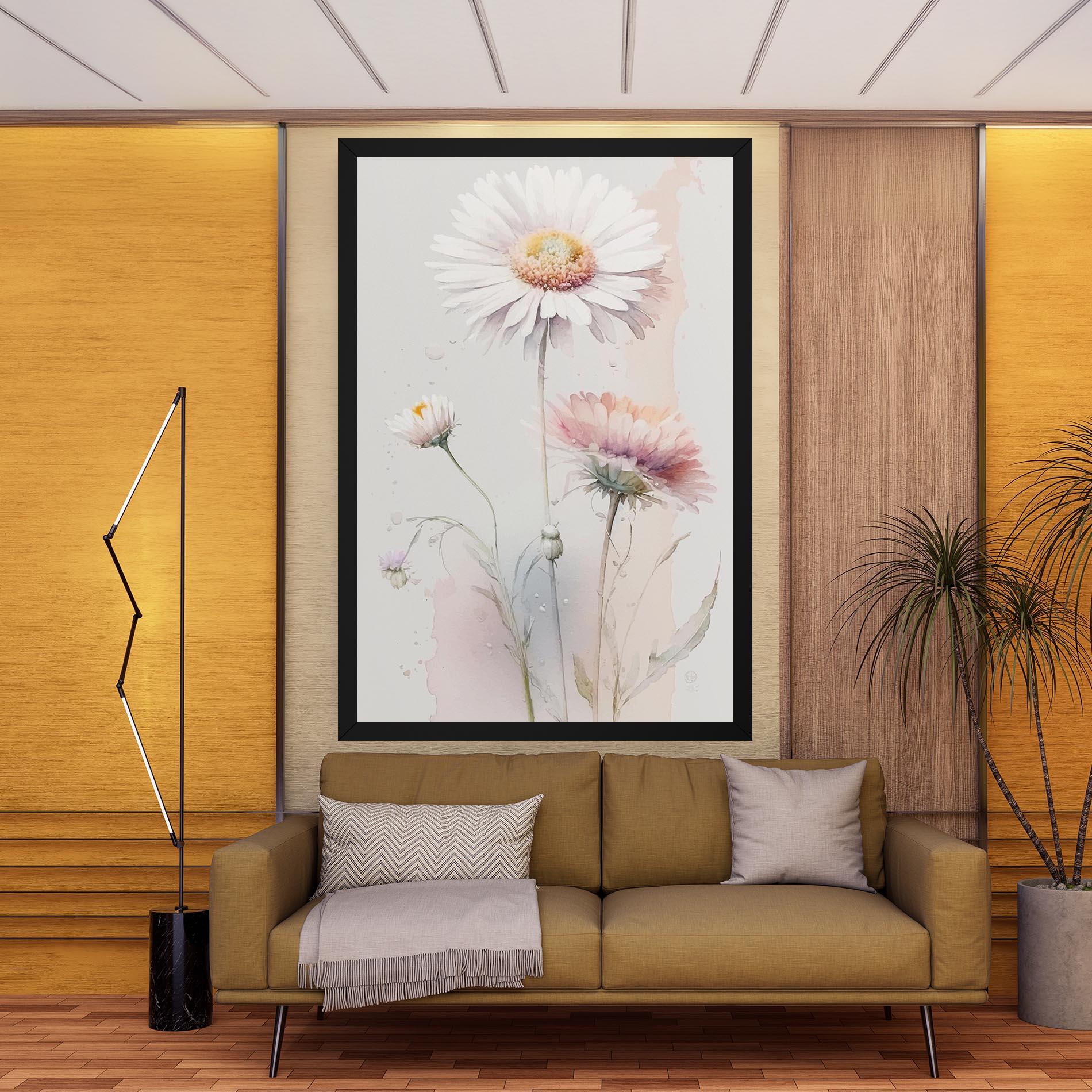 Leinwandbild White Painted Daisy mockup 9
