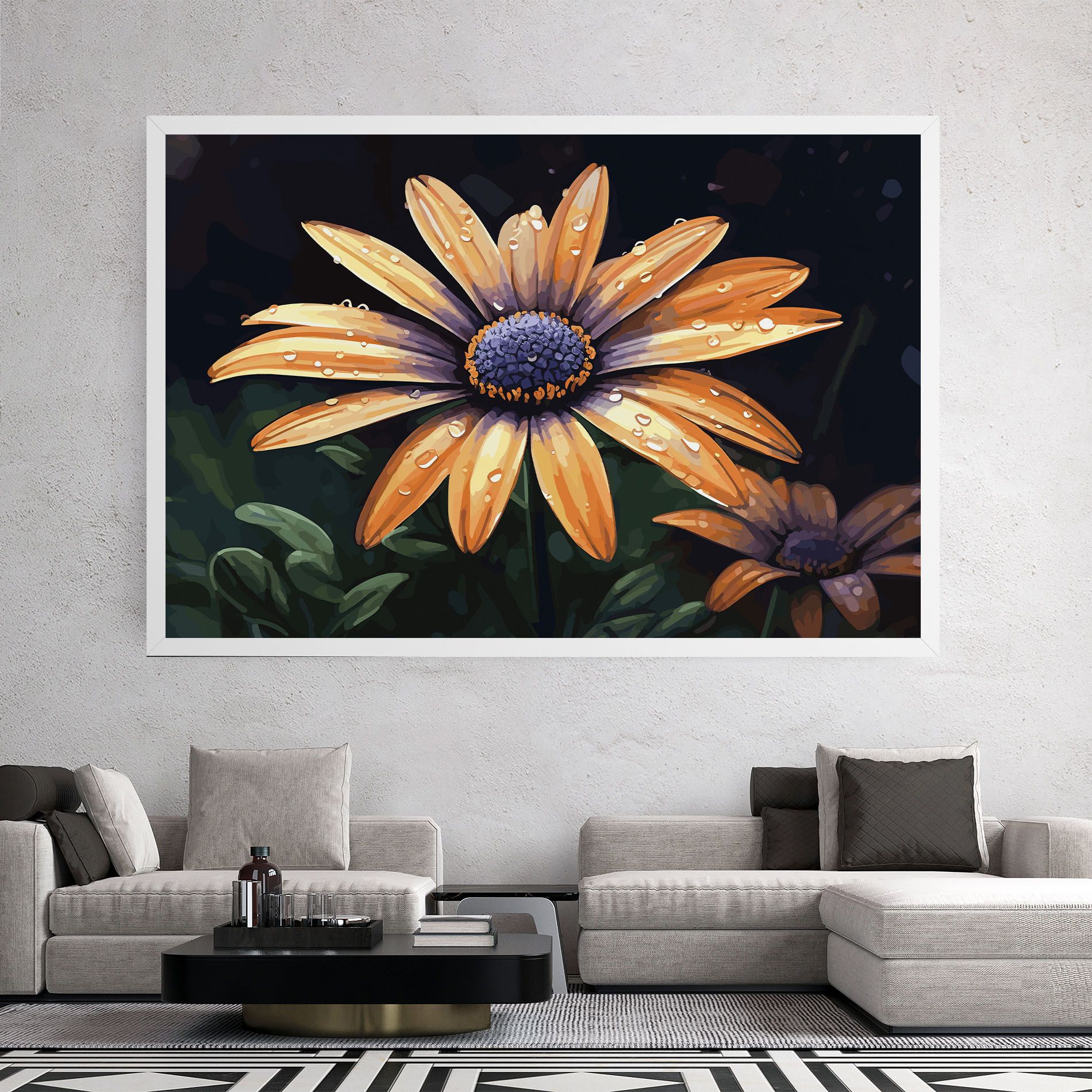 Orange Pretty Daisy mockup 2