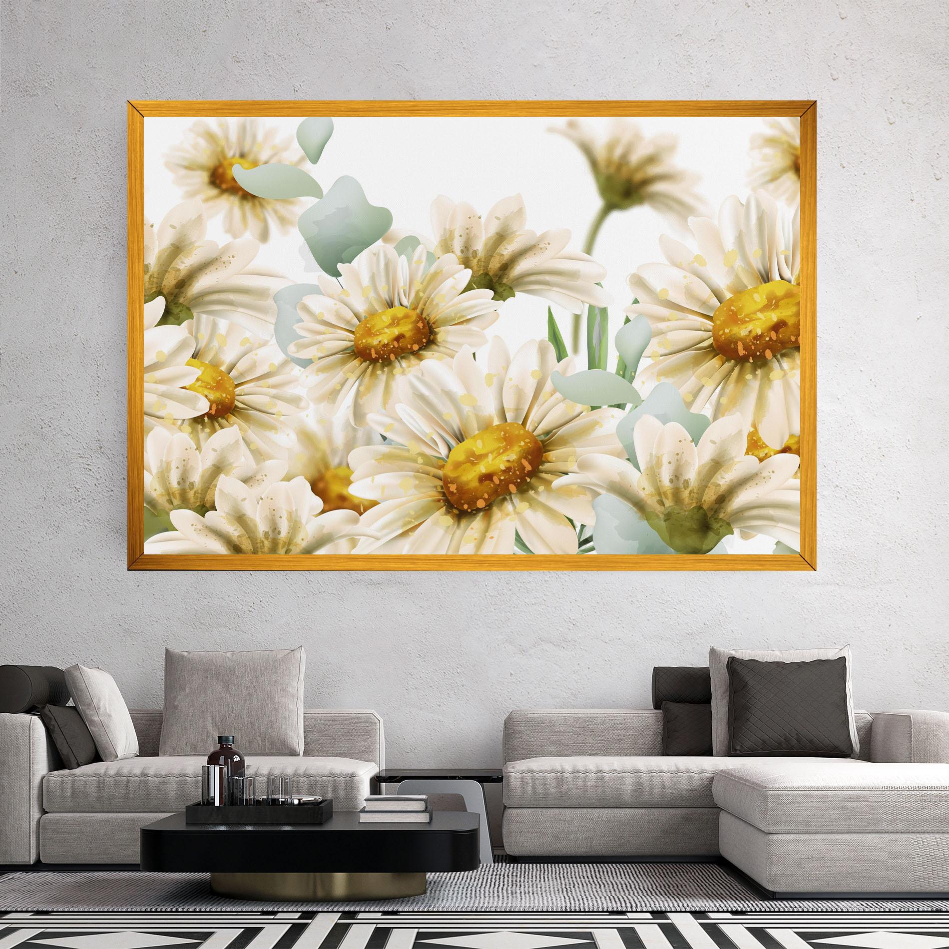 Leinwandbild Beautiful Daisy Art mockup 2