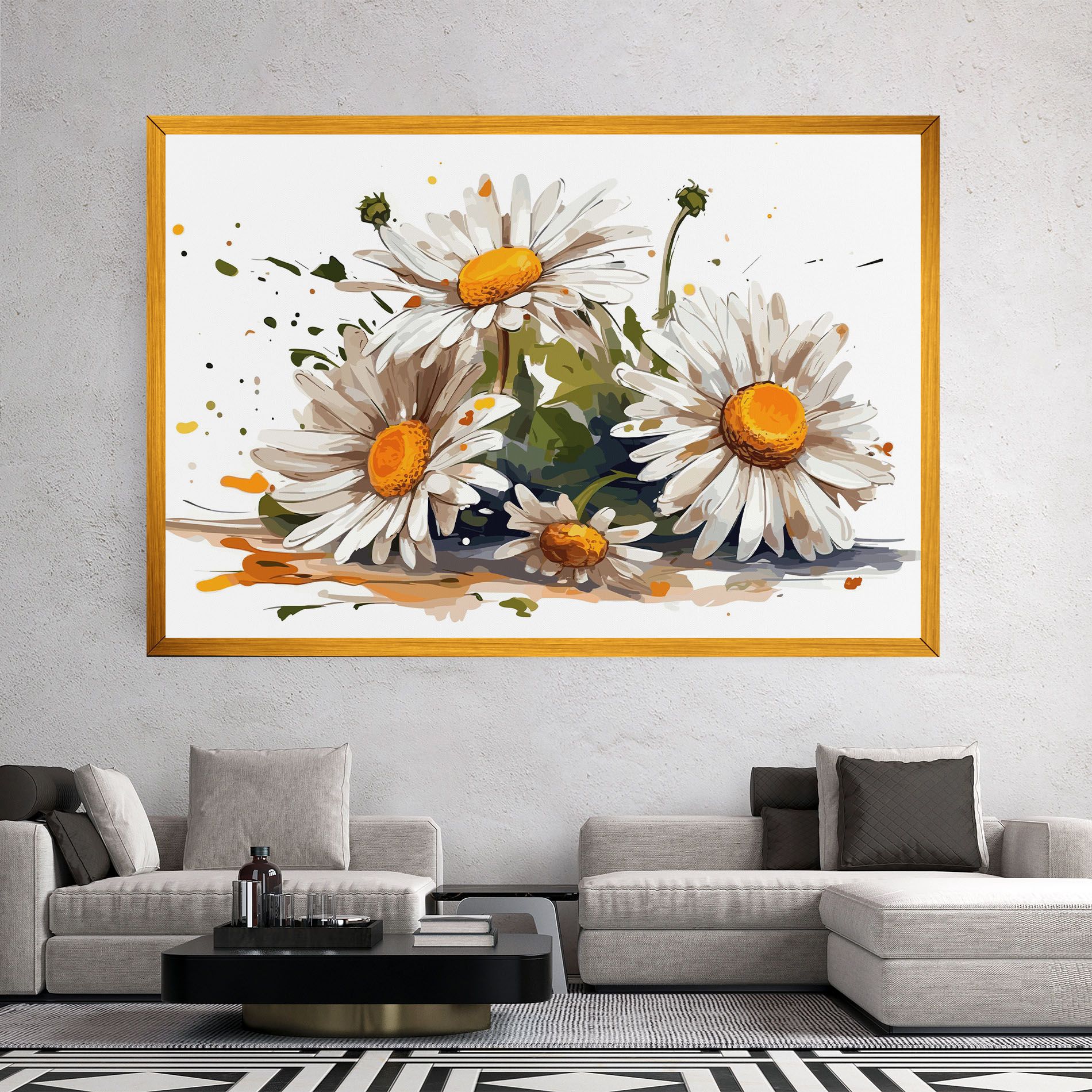 White Beautiful Daisy mockup 2