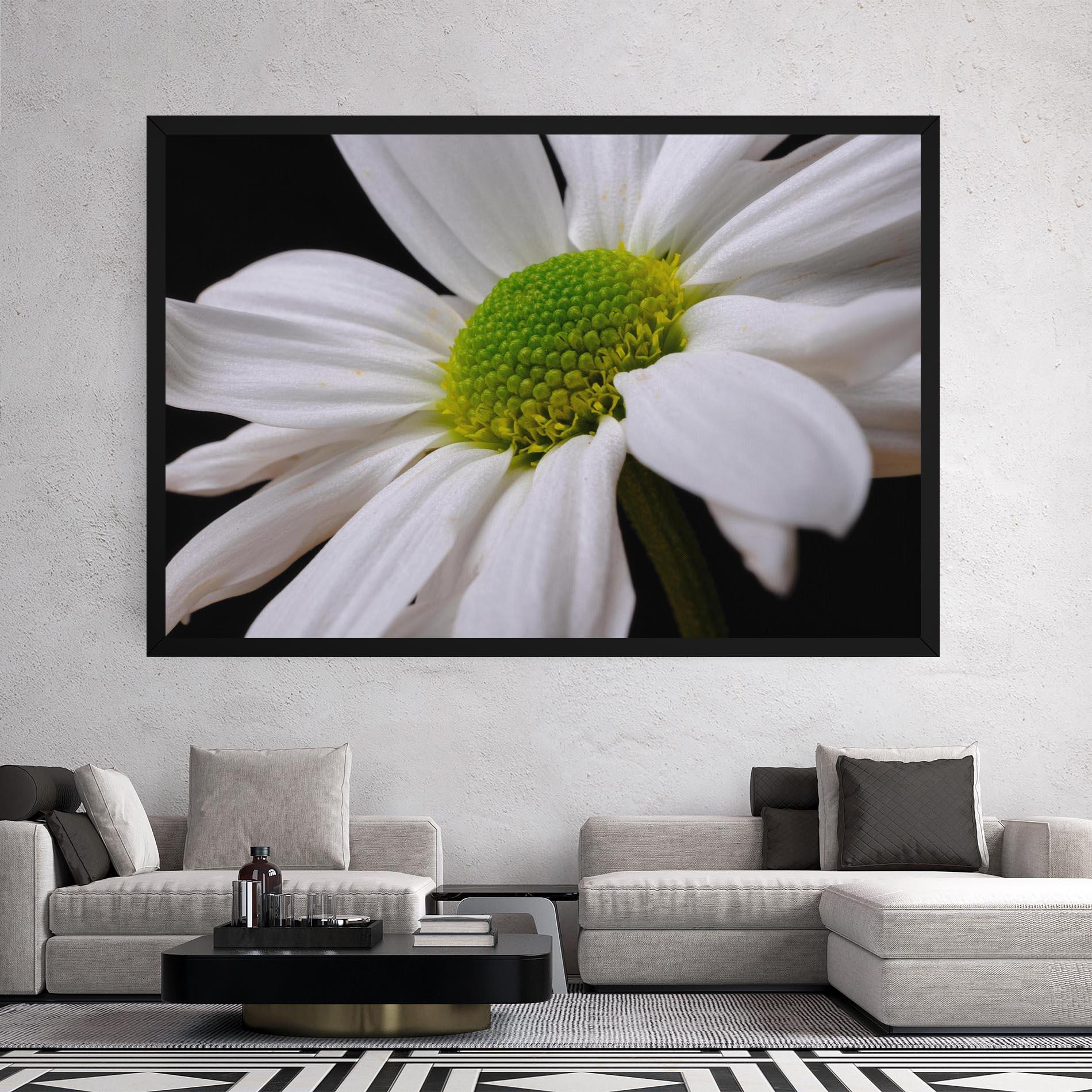 Leinwandbild Green Middle Daisy mockup 2