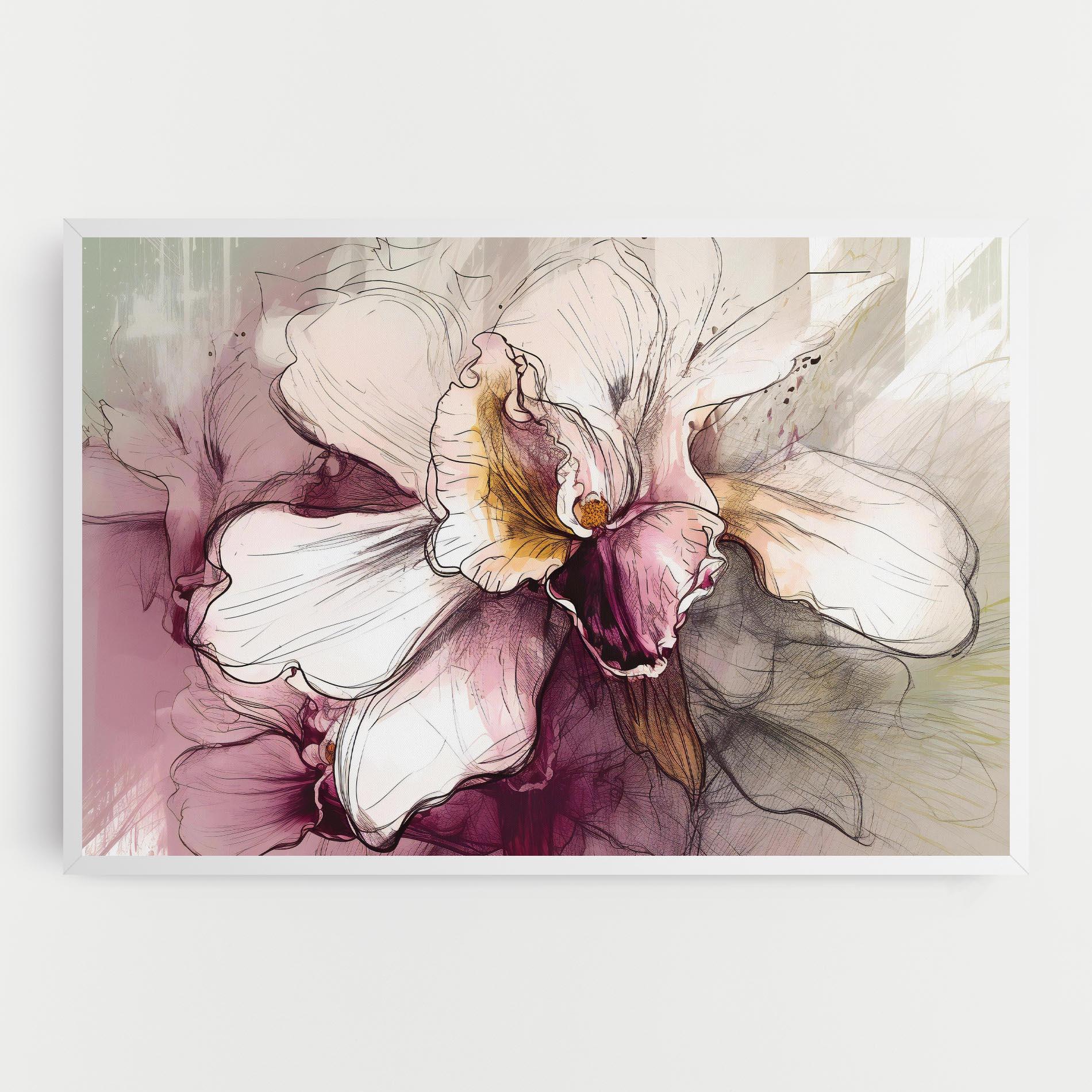 Leinwandbild Painted Purple Orchid mockup 0
