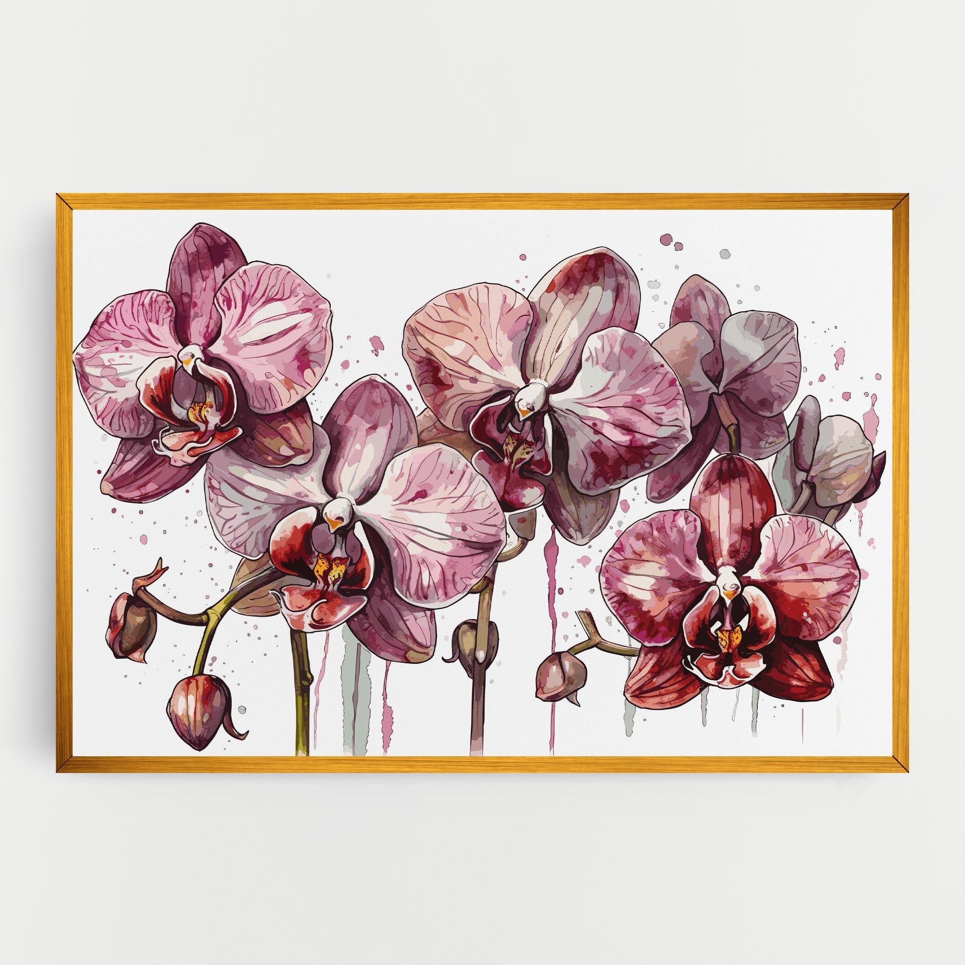 Leinwandbild Orchid Art mockup 0