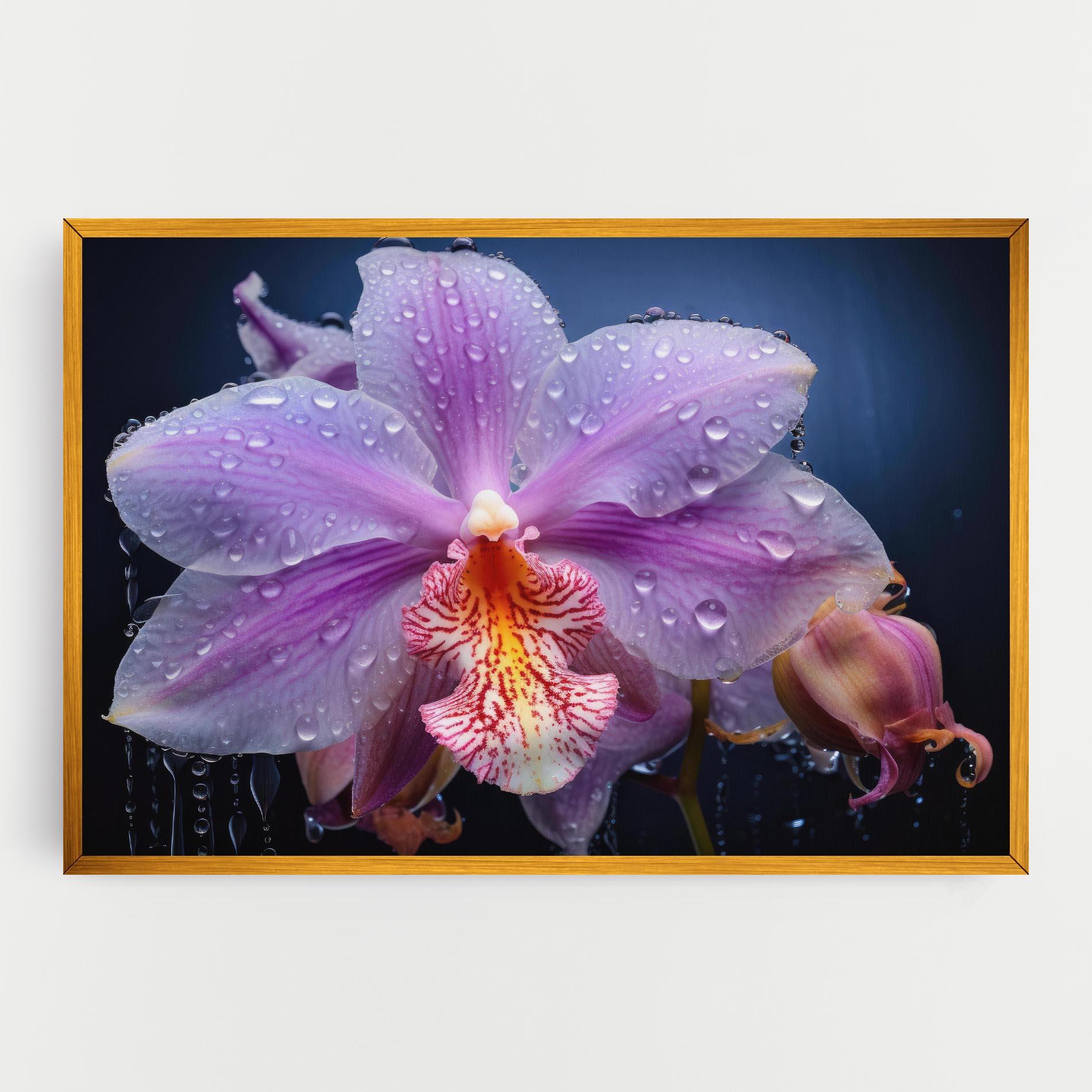 Leinwandbild Orchid In Rain mockup 0