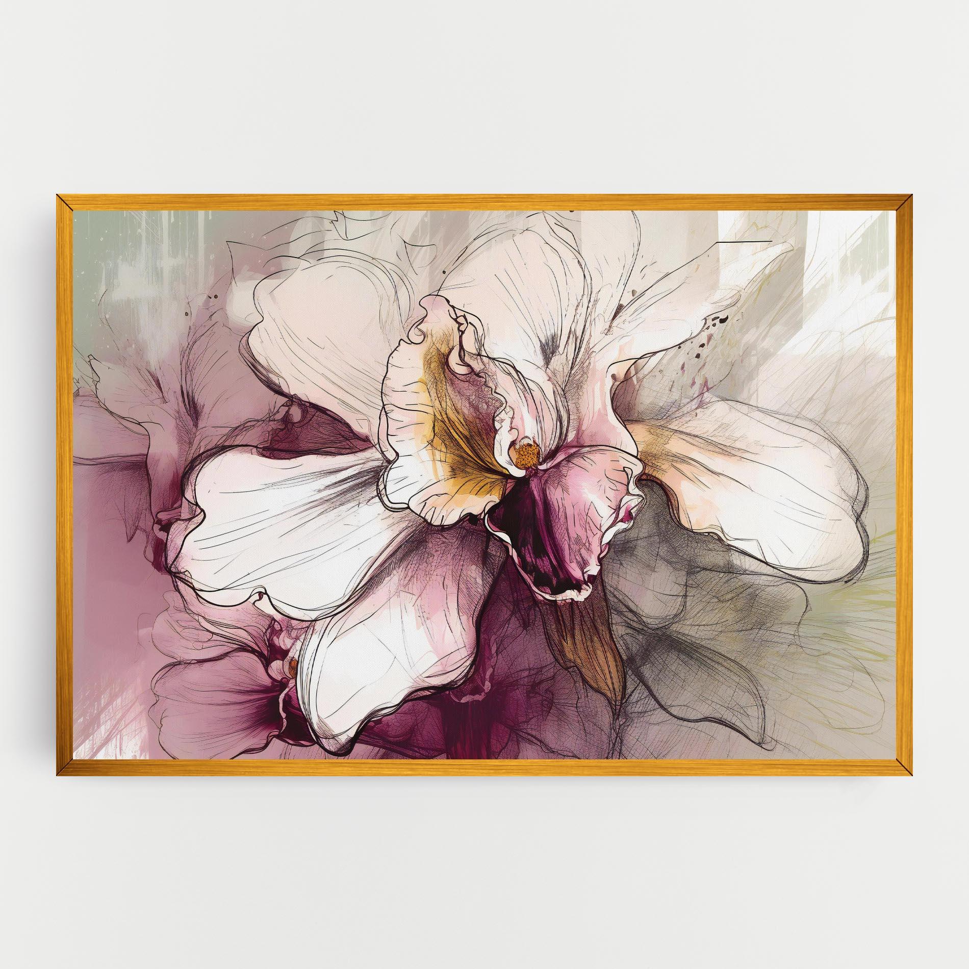 Leinwandbild Painted Purple Orchid mockup 0