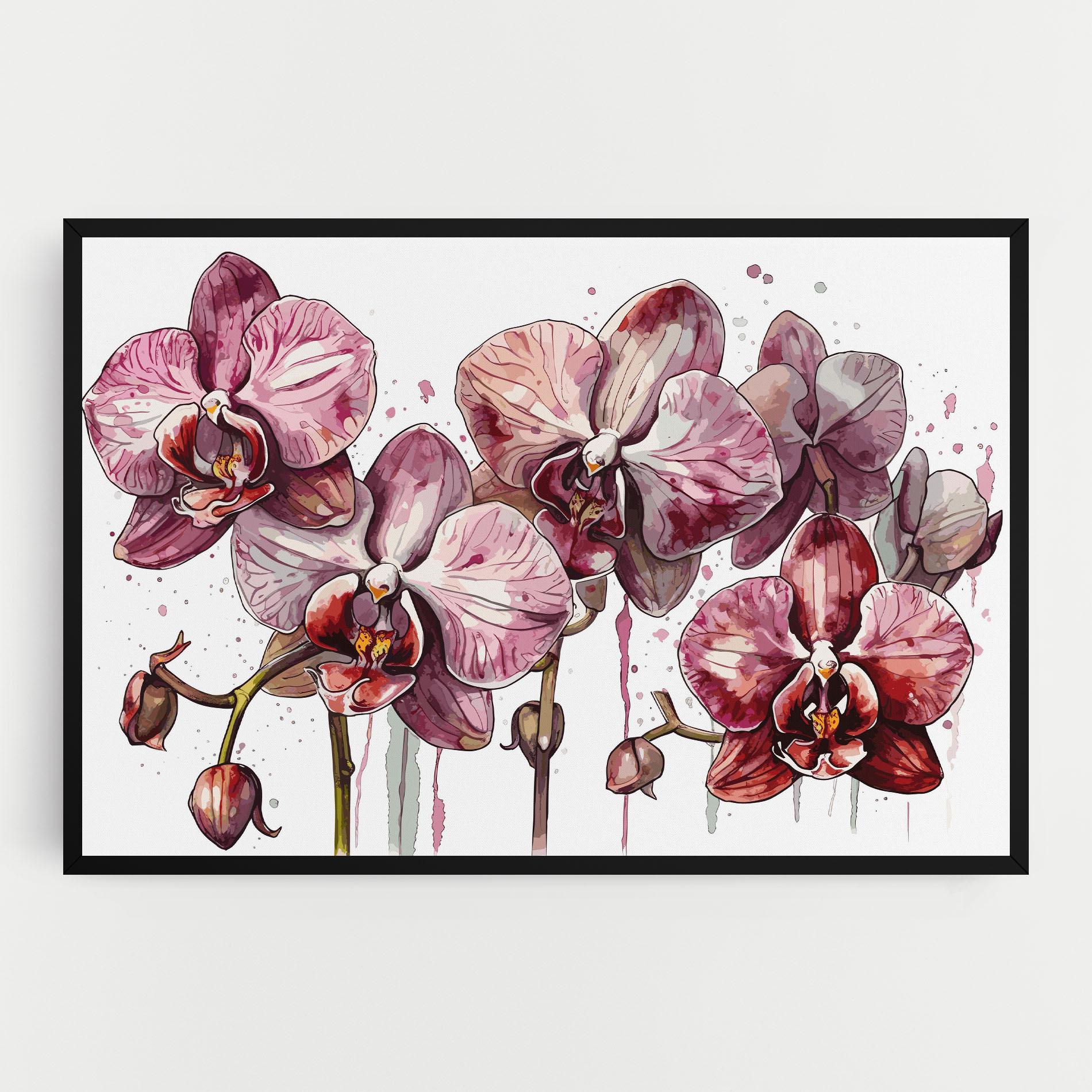 Leinwandbild Orchid Art mockup 0