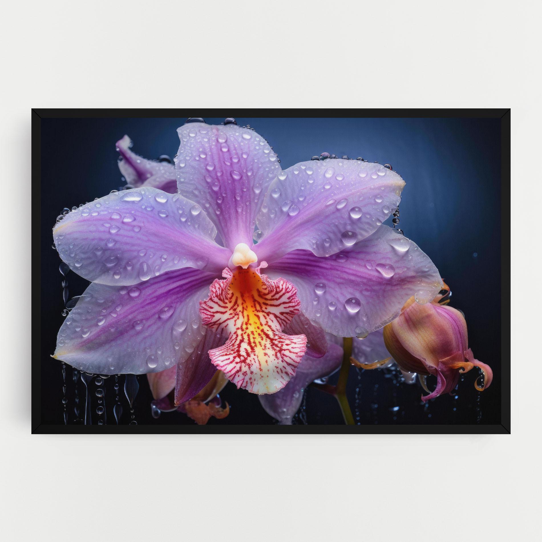 Leinwandbild Orchid In Rain mockup 0