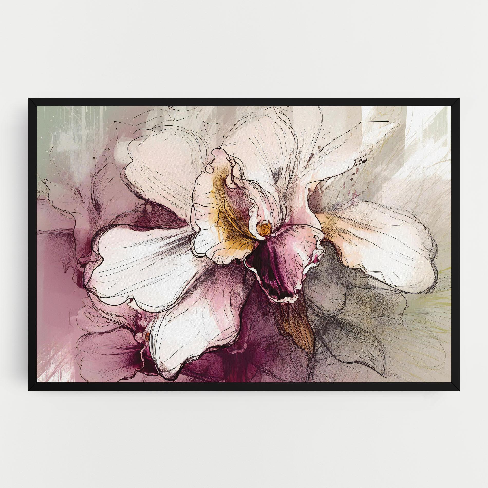 Leinwandbild Painted Purple Orchid mockup 0