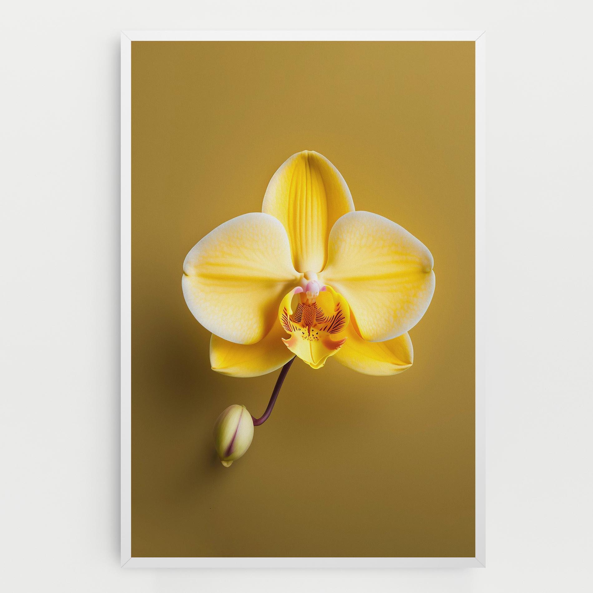 Leinwandbild Pastel Yellow Orchid mockup 0