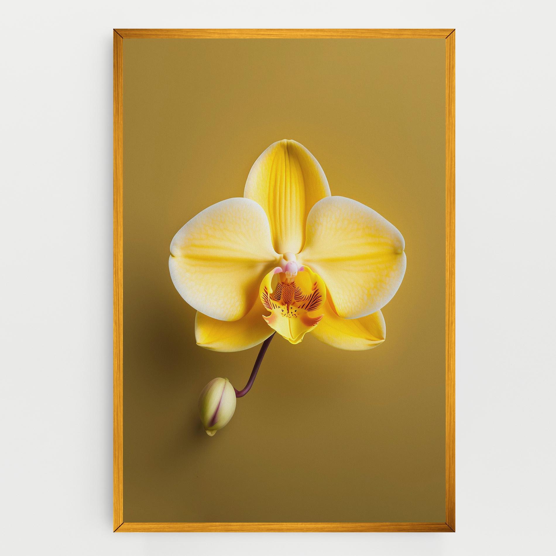 Leinwandbild Pastel Yellow Orchid mockup 0