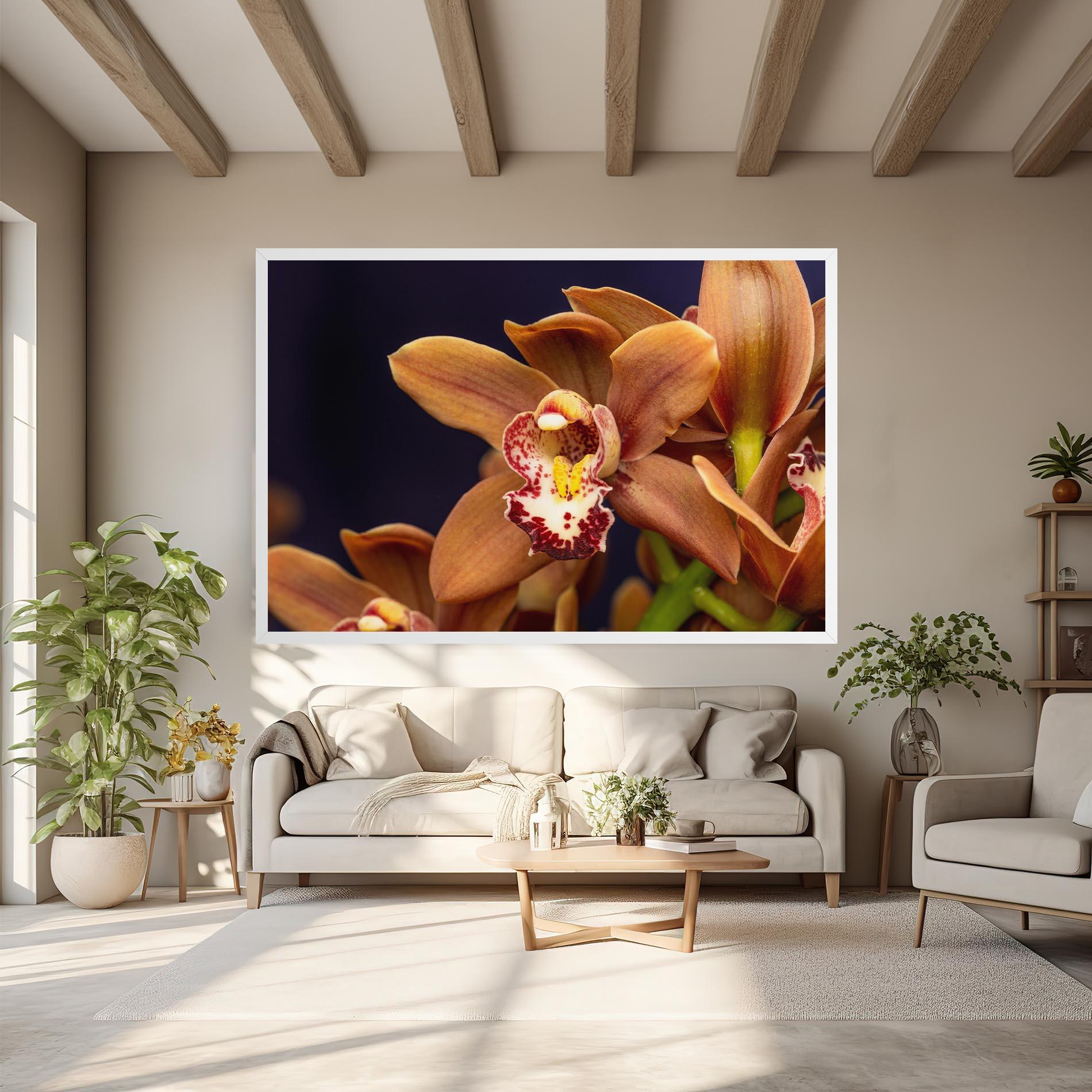 Leinwandbild Dirty Orange Orchid mockup 6