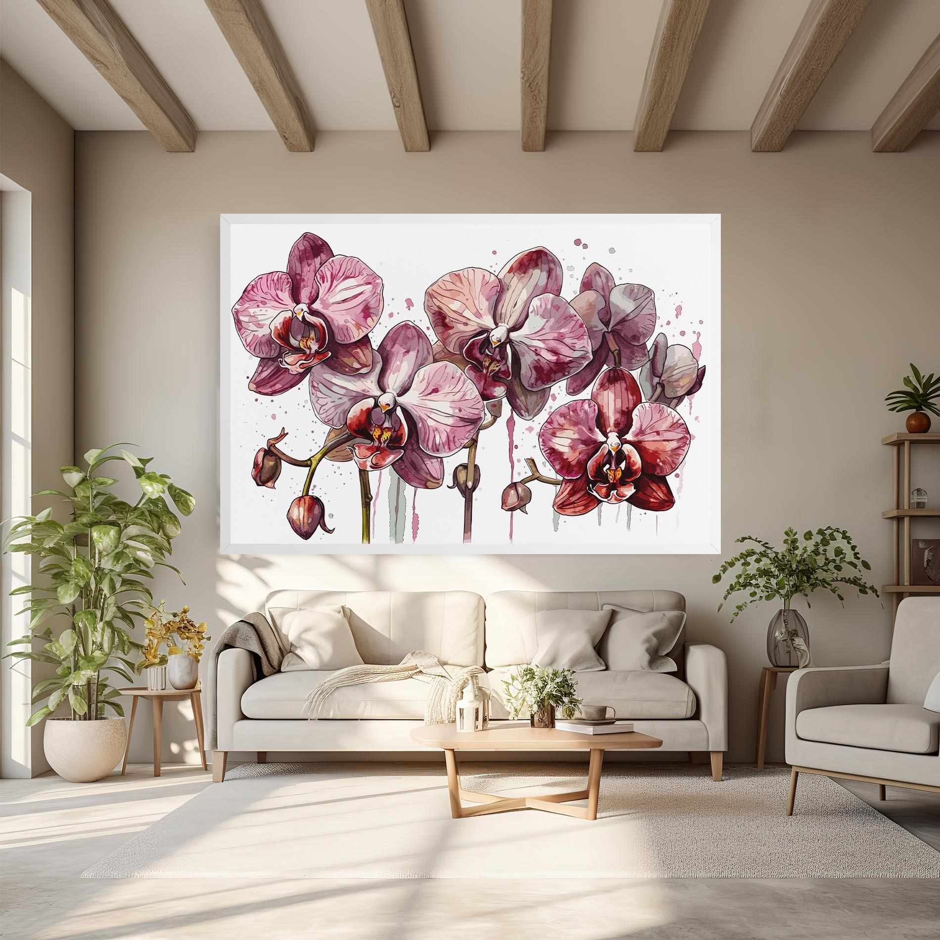 Leinwandbild Orchid Art mockup 6